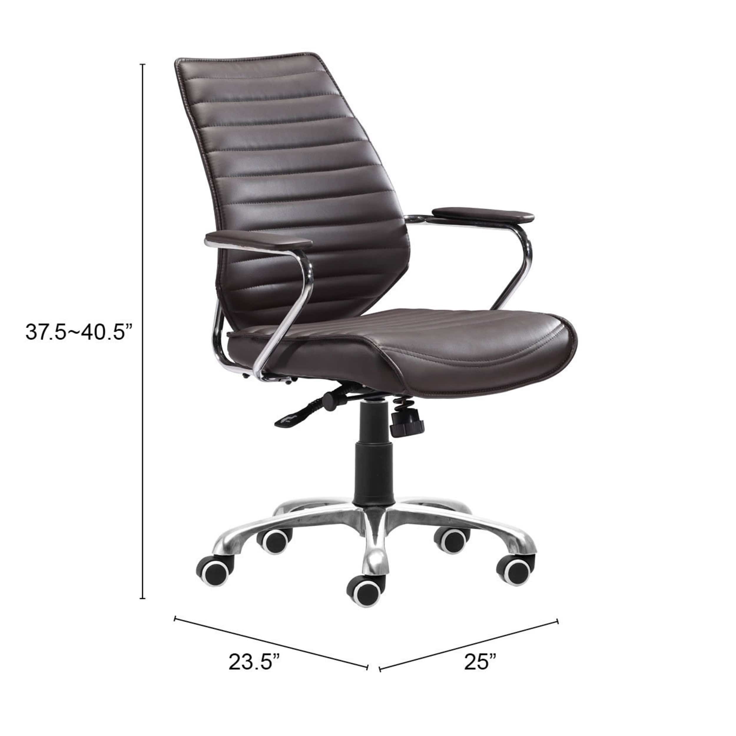 Enterprise Low Back Office Chair, Espresso - Image 5
