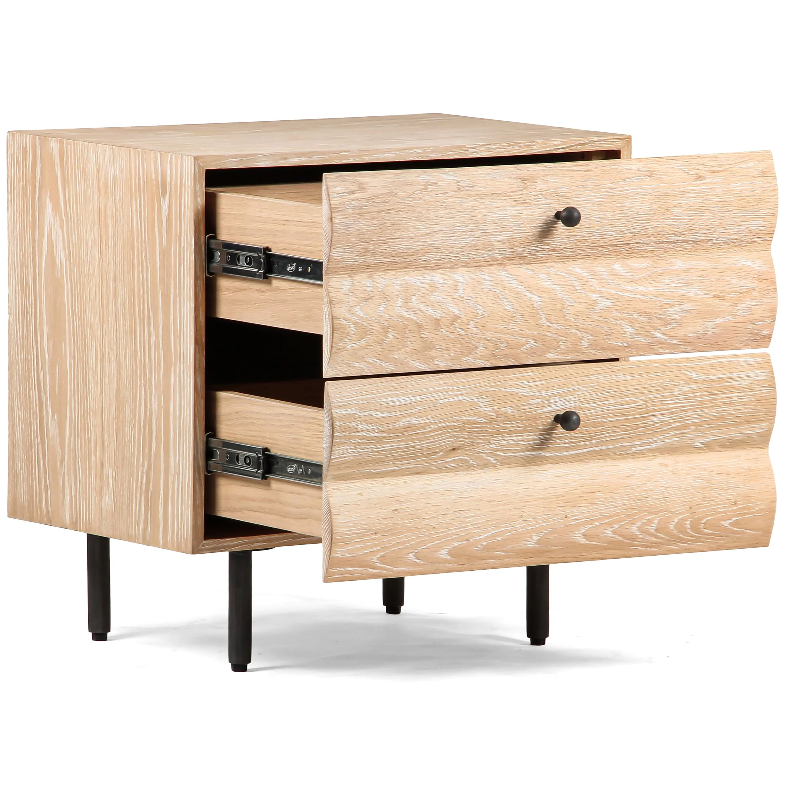 Estelle Nightstand, Cerused Oak - Image 4