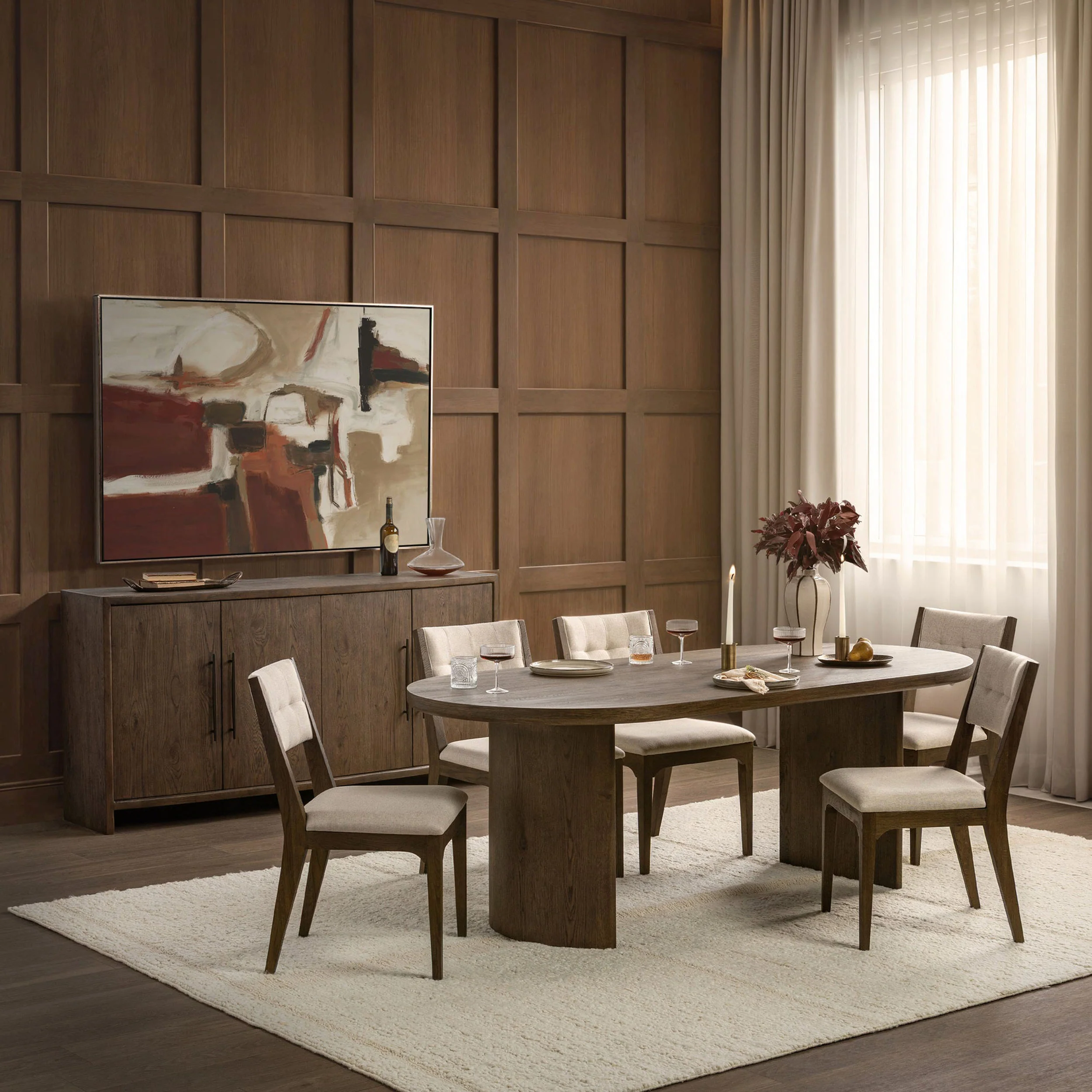 Estelle Oval Dining Table, Soft Cocoa - Image 5