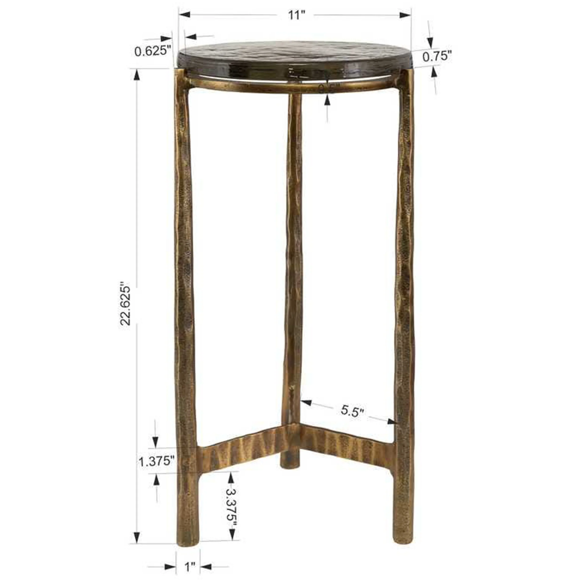 Eternity Accent Table, Brass - Image 5