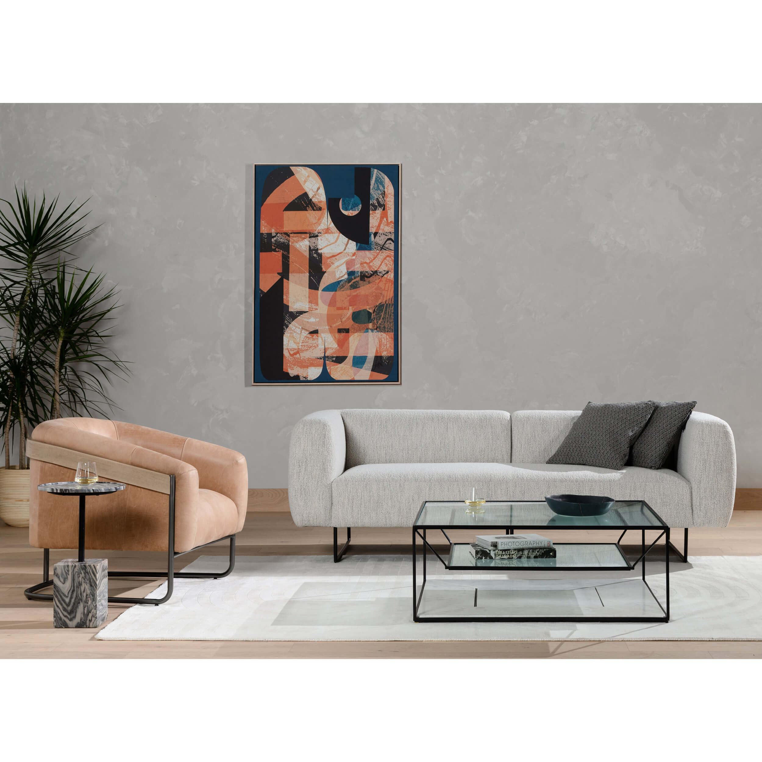 Etta Leather Chair, Winchester Beige by Four Hands - Image 5
