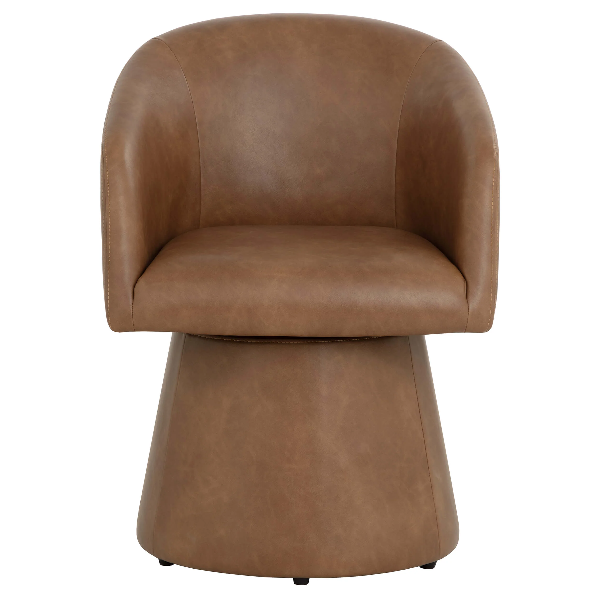Etta Swivel Dining Chair, Copley Cognac, Set of 2 - Image 2