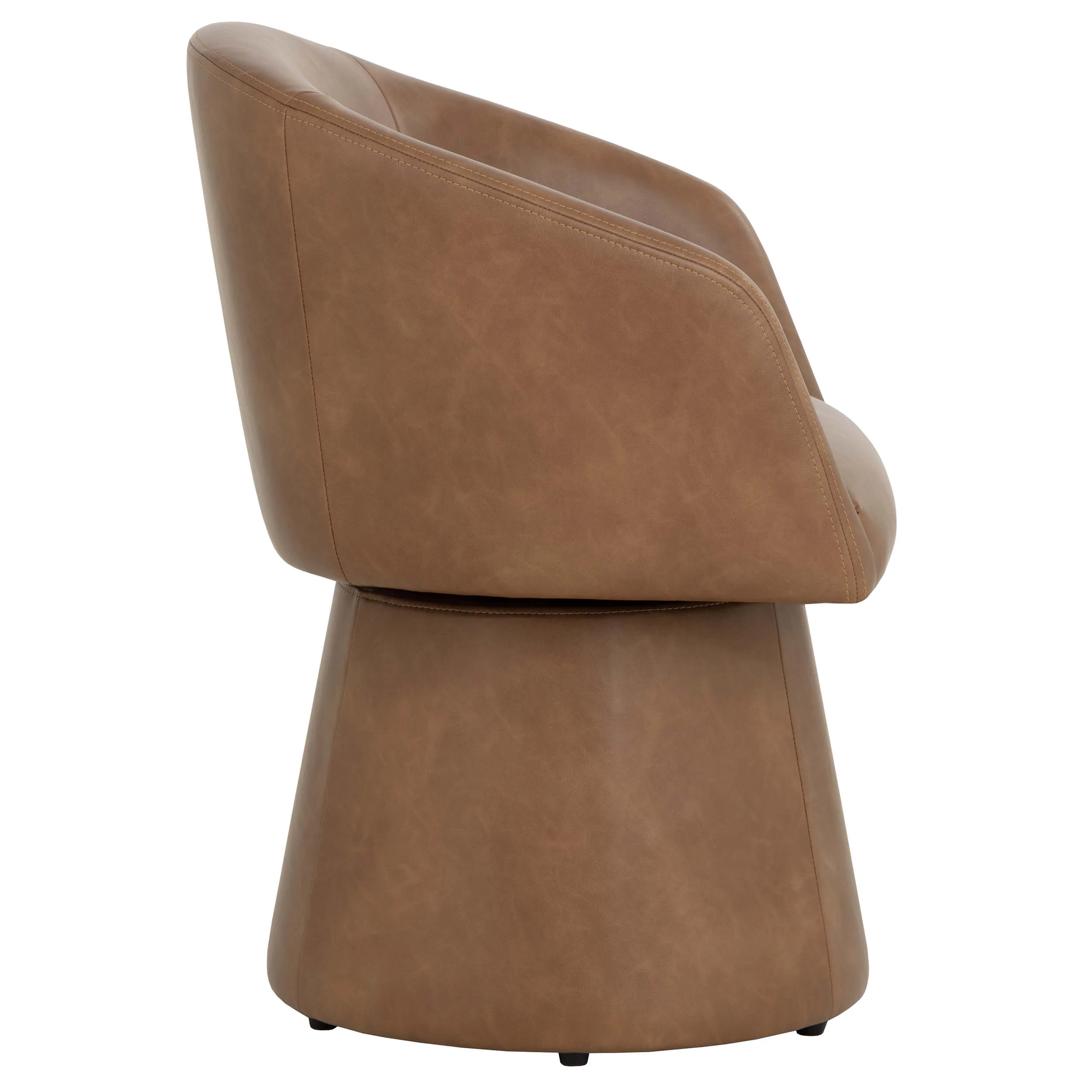 Etta Swivel Dining Chair, Copley Cognac, Set of 2 - Image 3