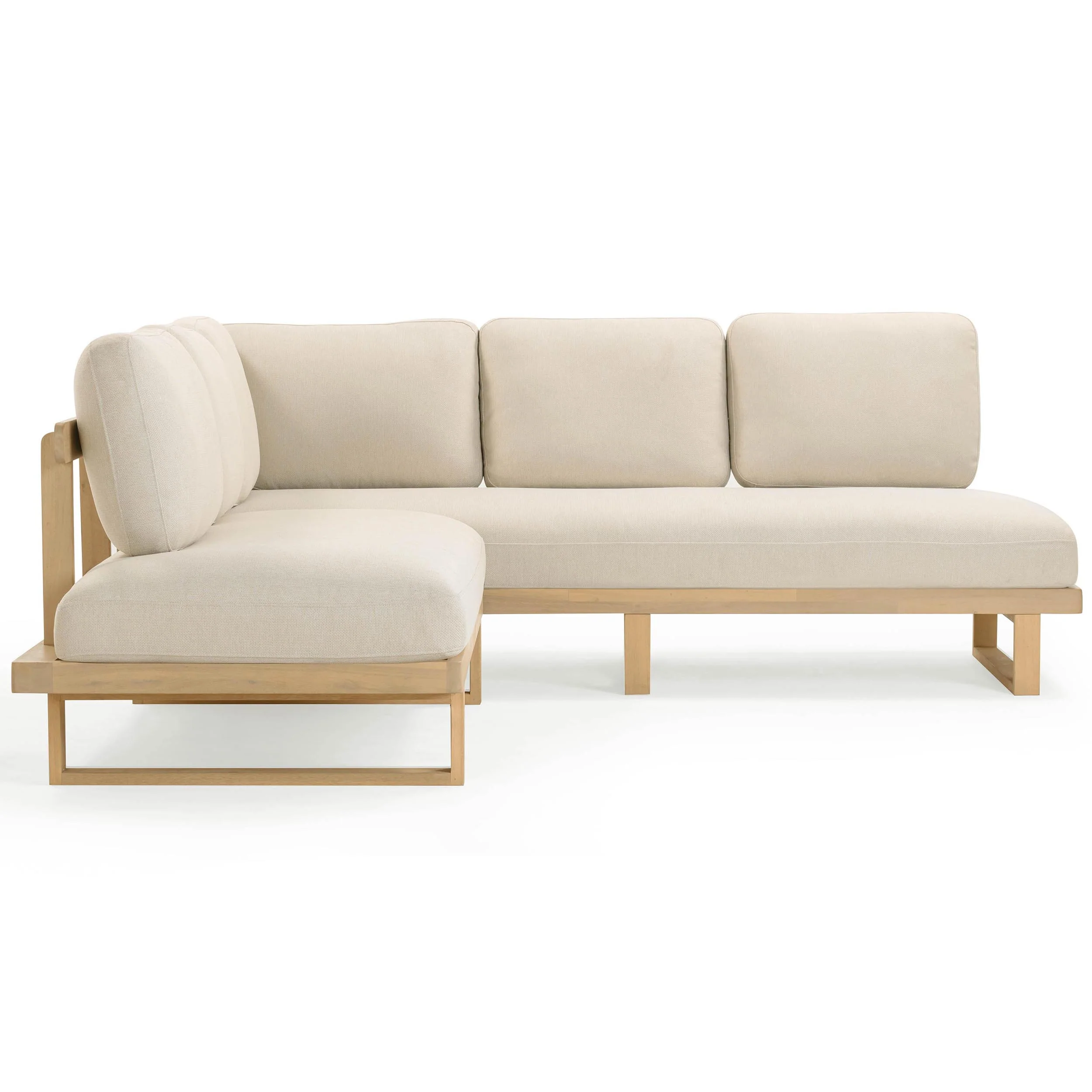 Evan Outdoor L-Sectional, Cream - Image 2