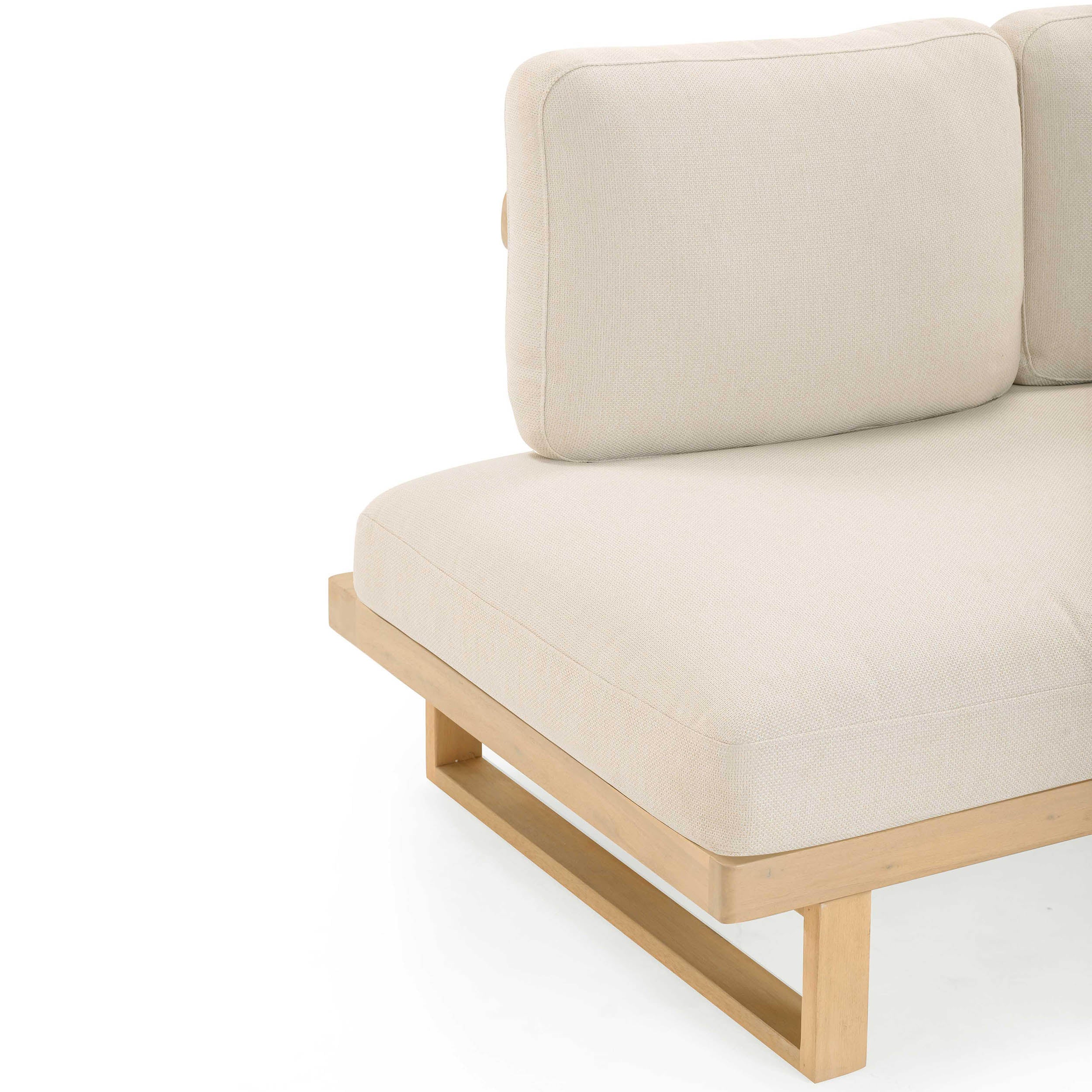 Evan Outdoor L-Sectional, Cream - Image 6