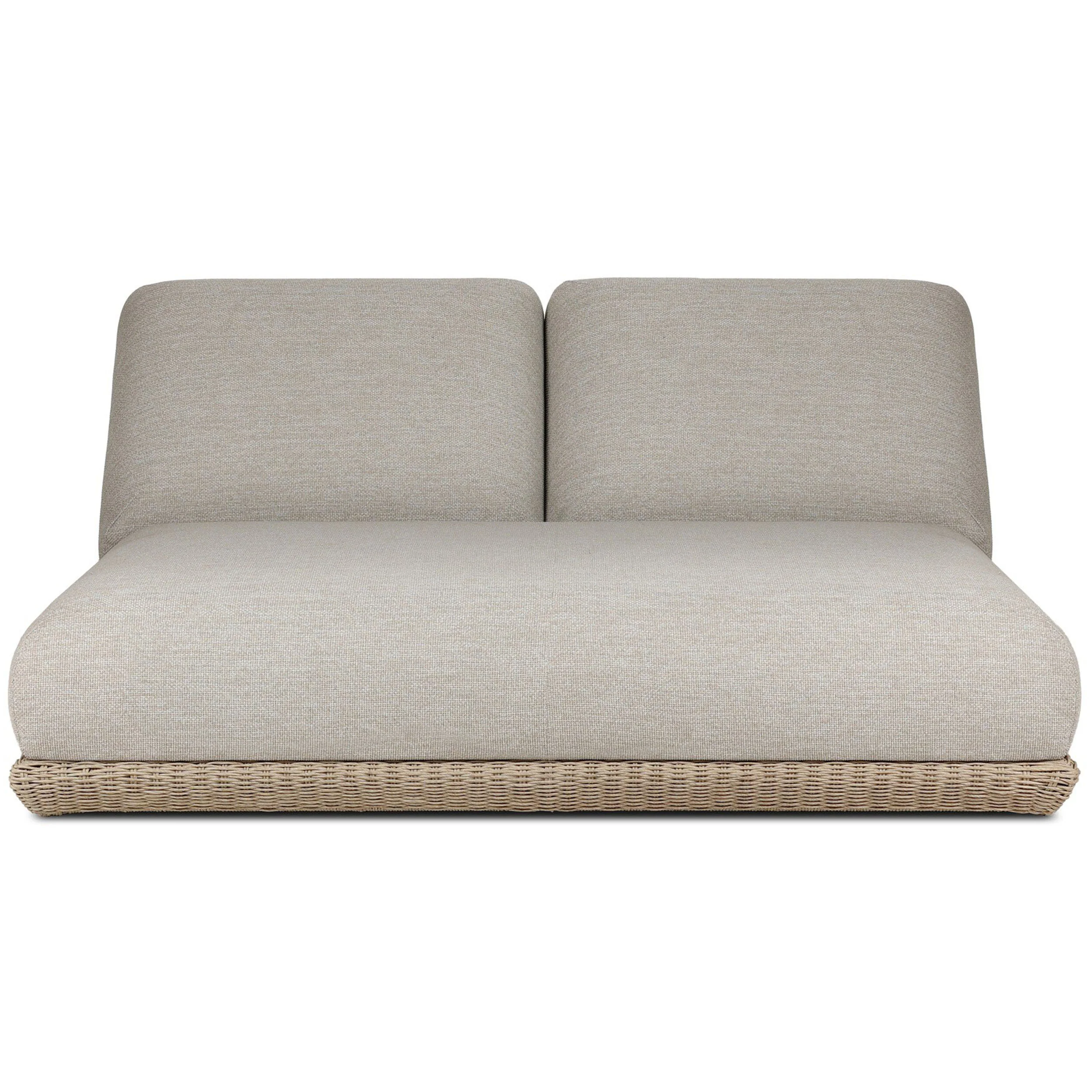 Evander Outdoor Double Chaise, Ramiro Ecru by Four Hands - Image 2