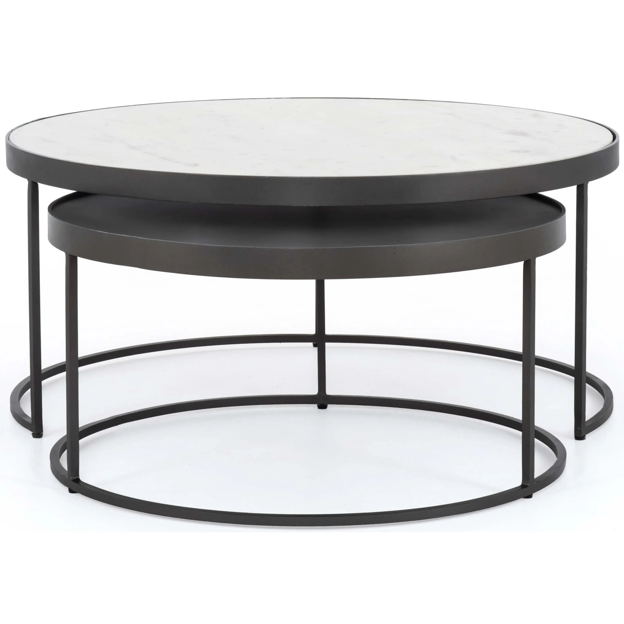 Evelyn Round Nesting Coffee Table by Four Hands - Image 3