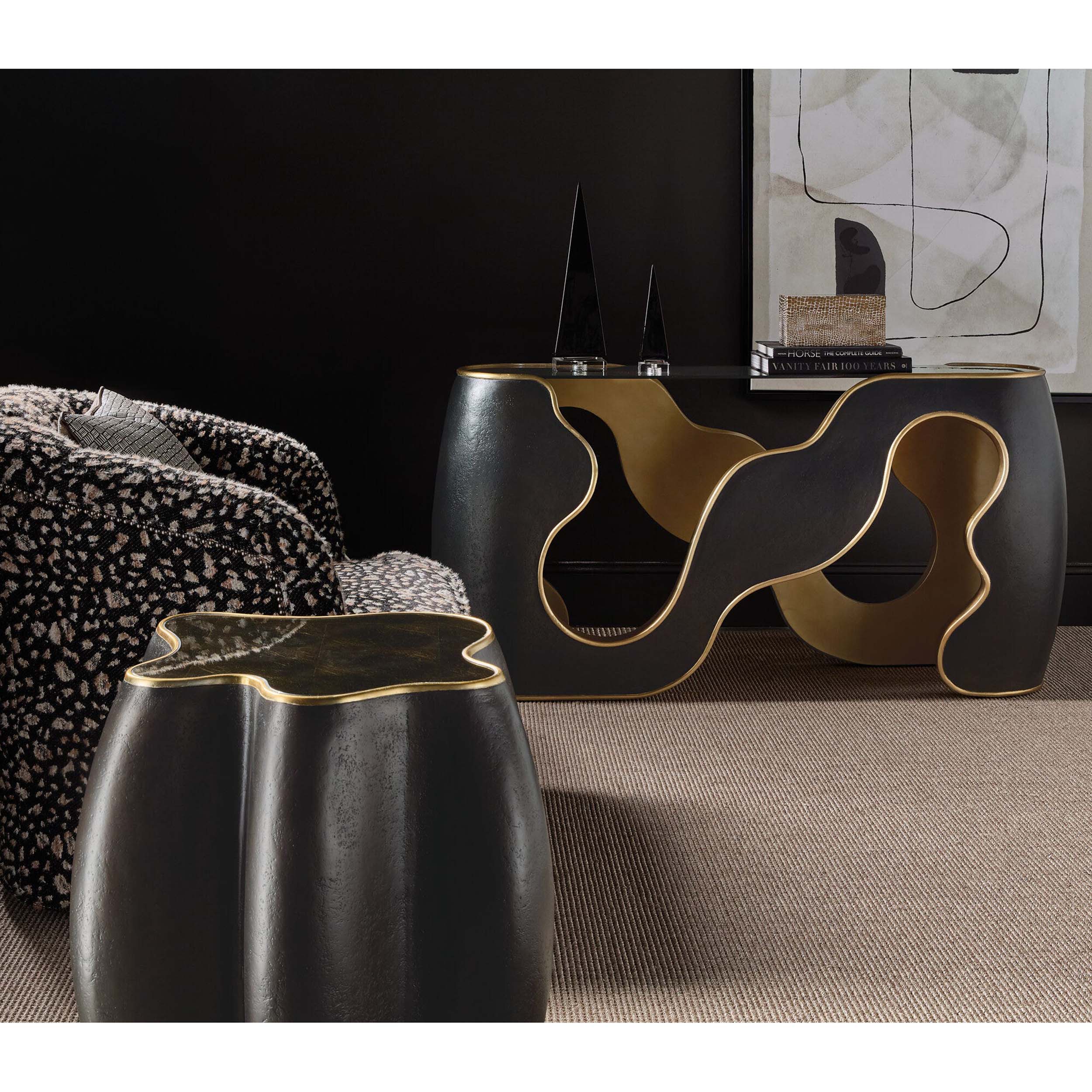 Even and Flow Round End Table, Black - Image 4