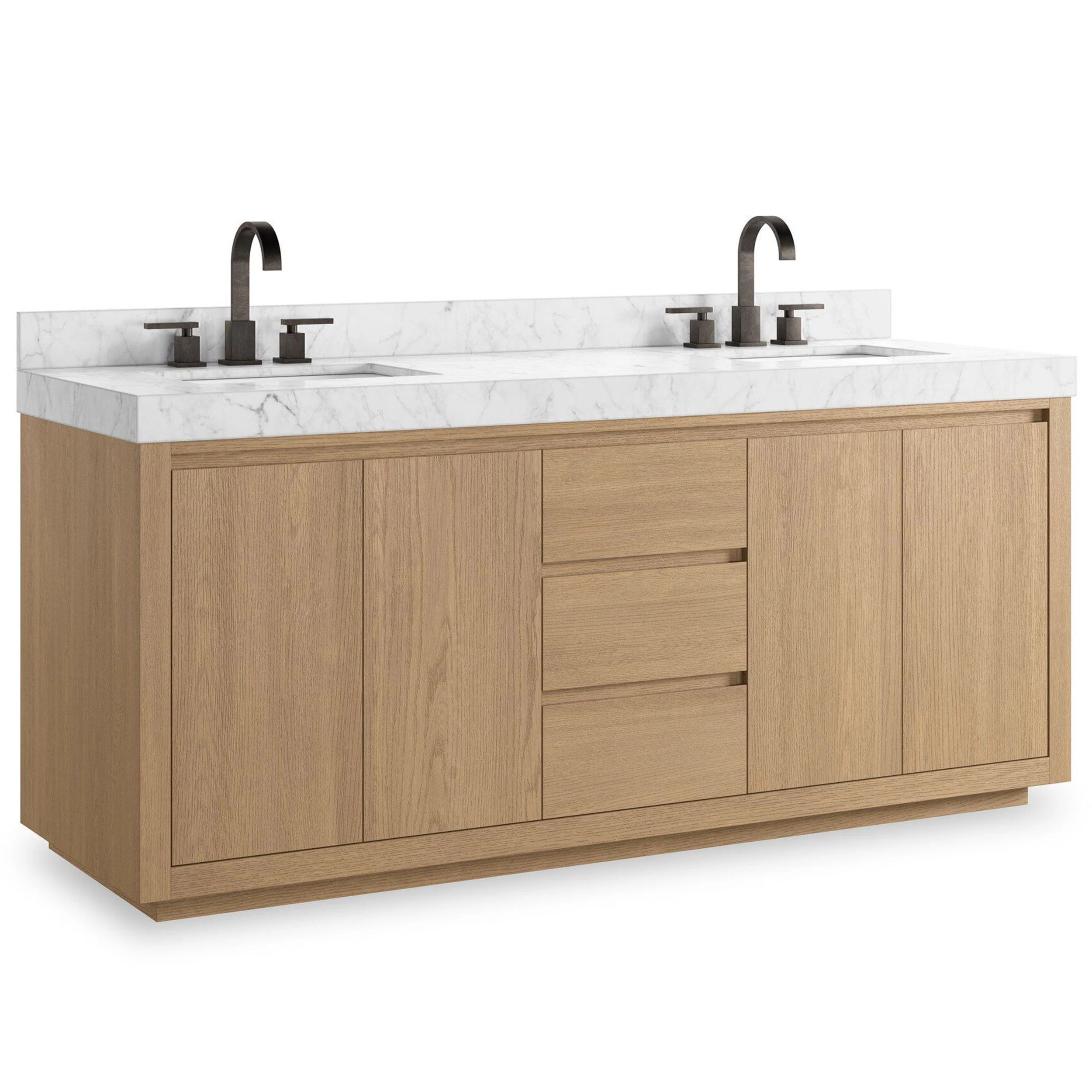 Everett Double Vanity, Satin Light Wash by Four Hands