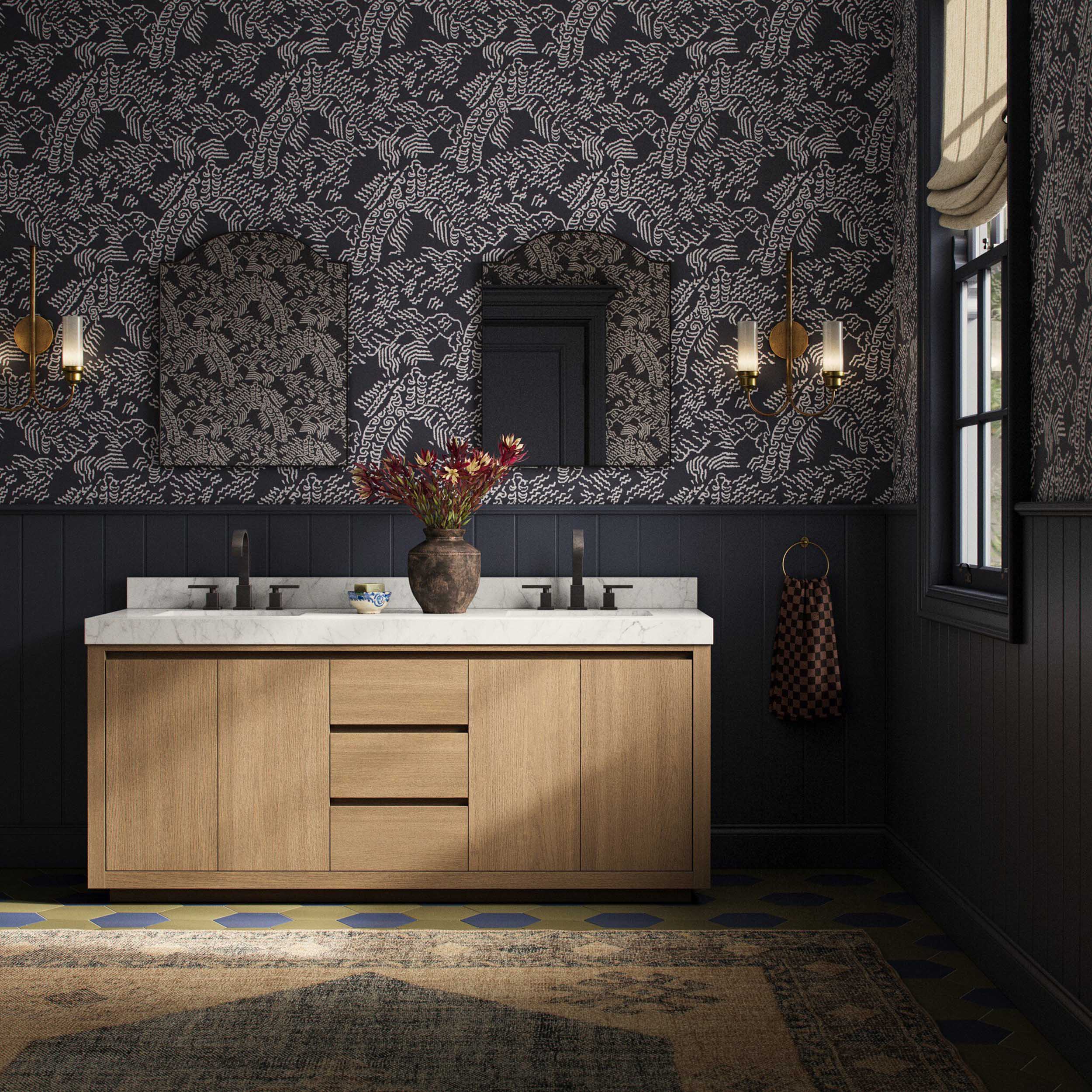 Everett Double Vanity, Satin Light Wash by Four Hands - Image 7
