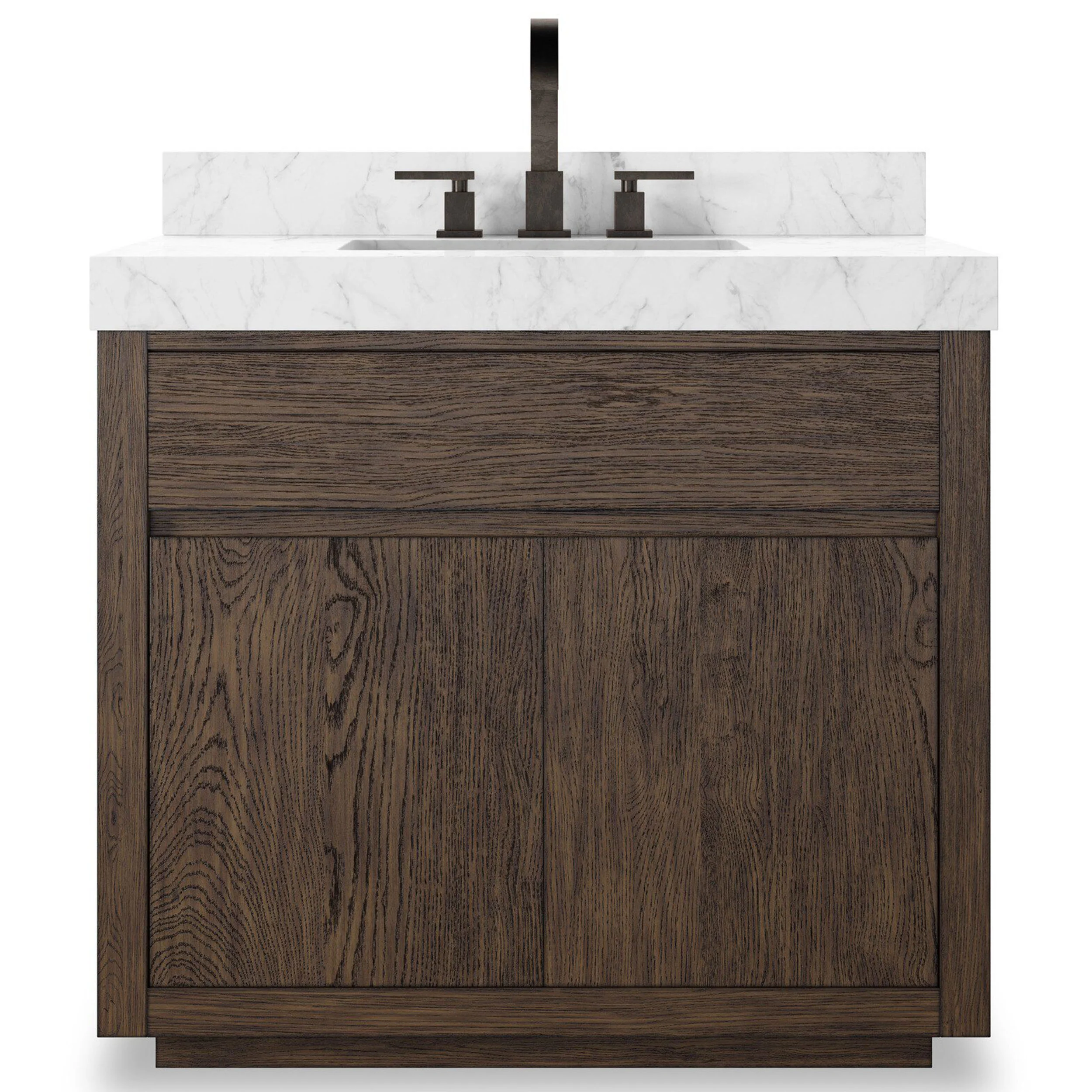 Everett Single Vanity, Satin Espresso by Four Hands - Image 2
