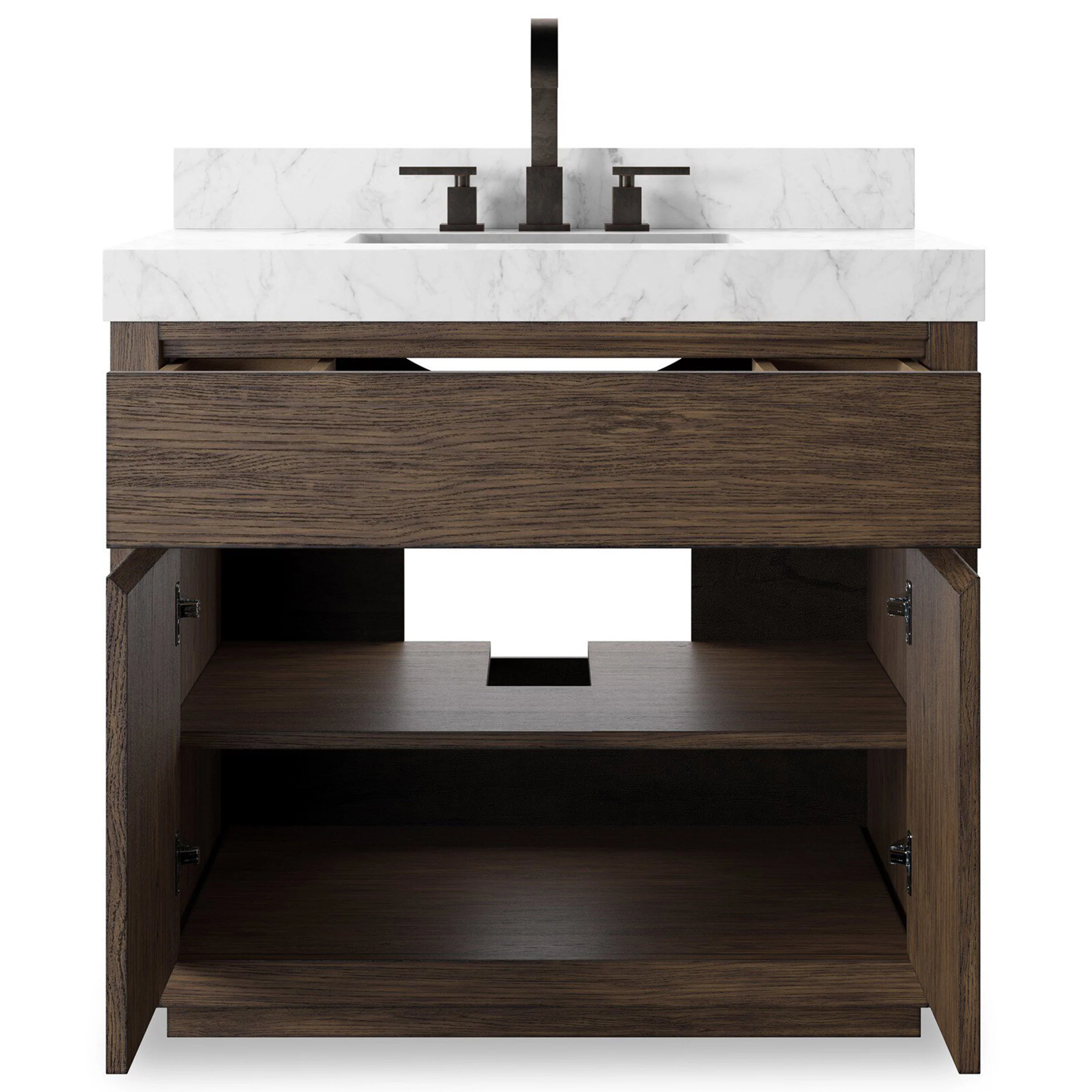 Everett Single Vanity, Satin Espresso by Four Hands - Image 5