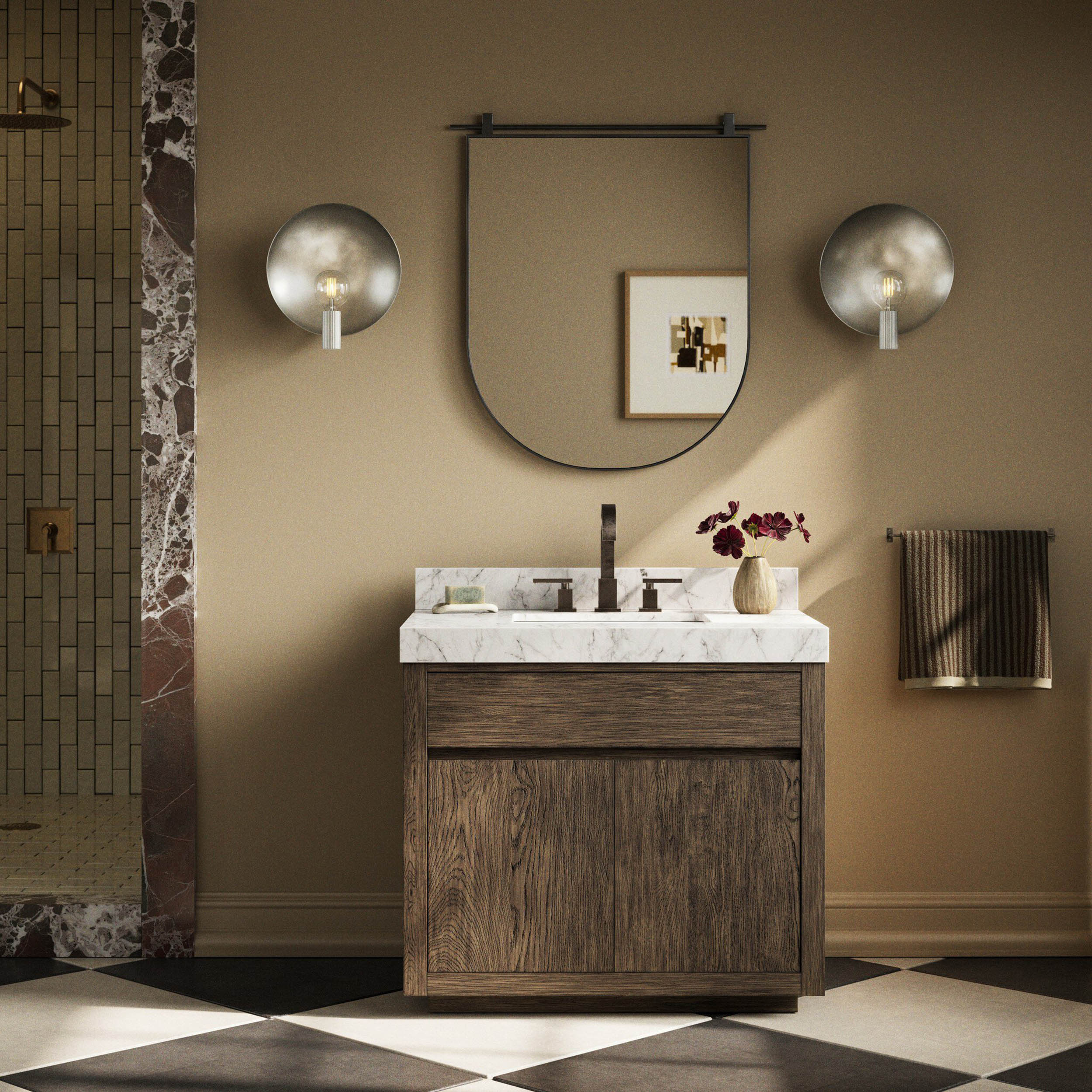 Everett Single Vanity, Satin Espresso by Four Hands - Image 7