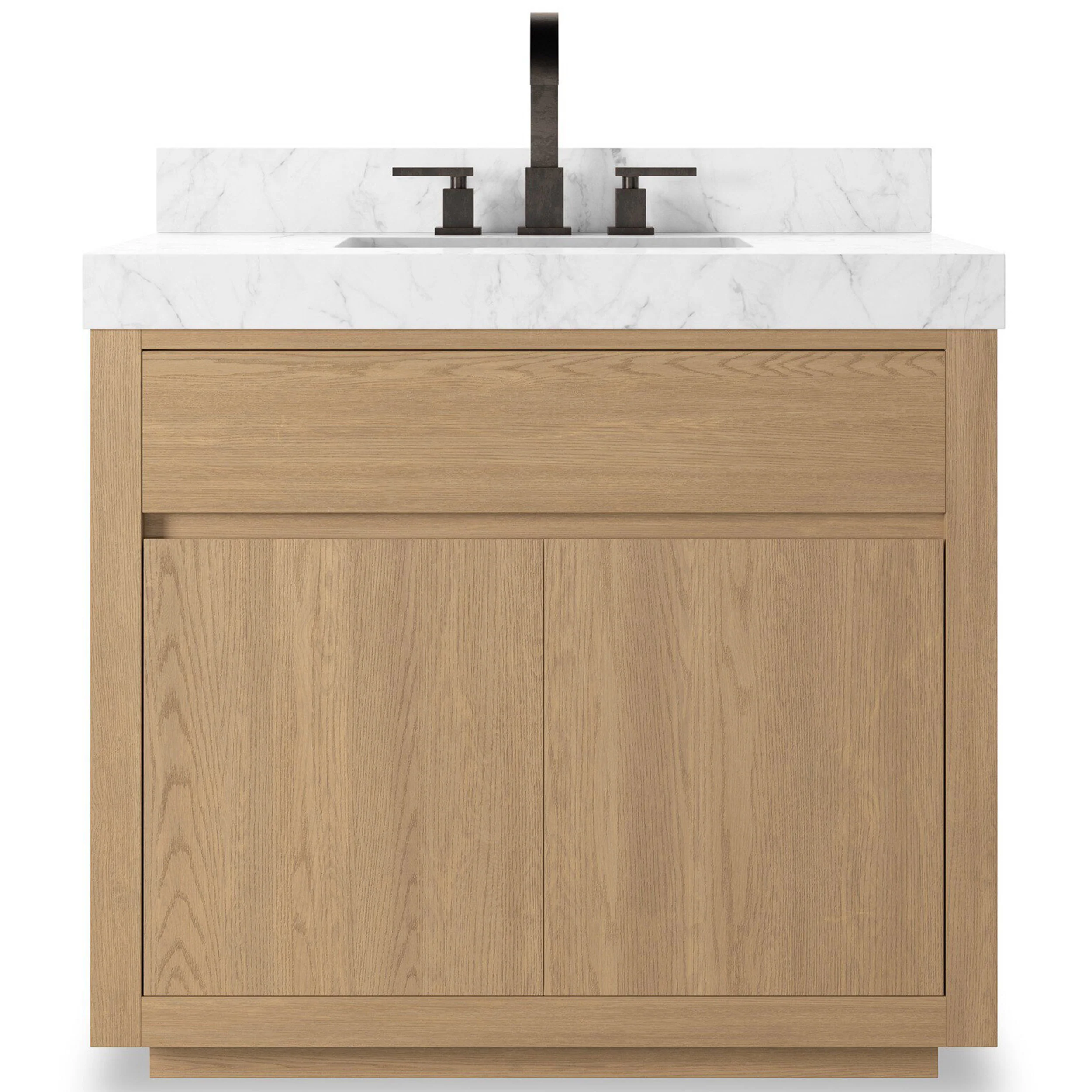 Everett Single Vanity, Satin Light Wash by Four Hands - Image 2