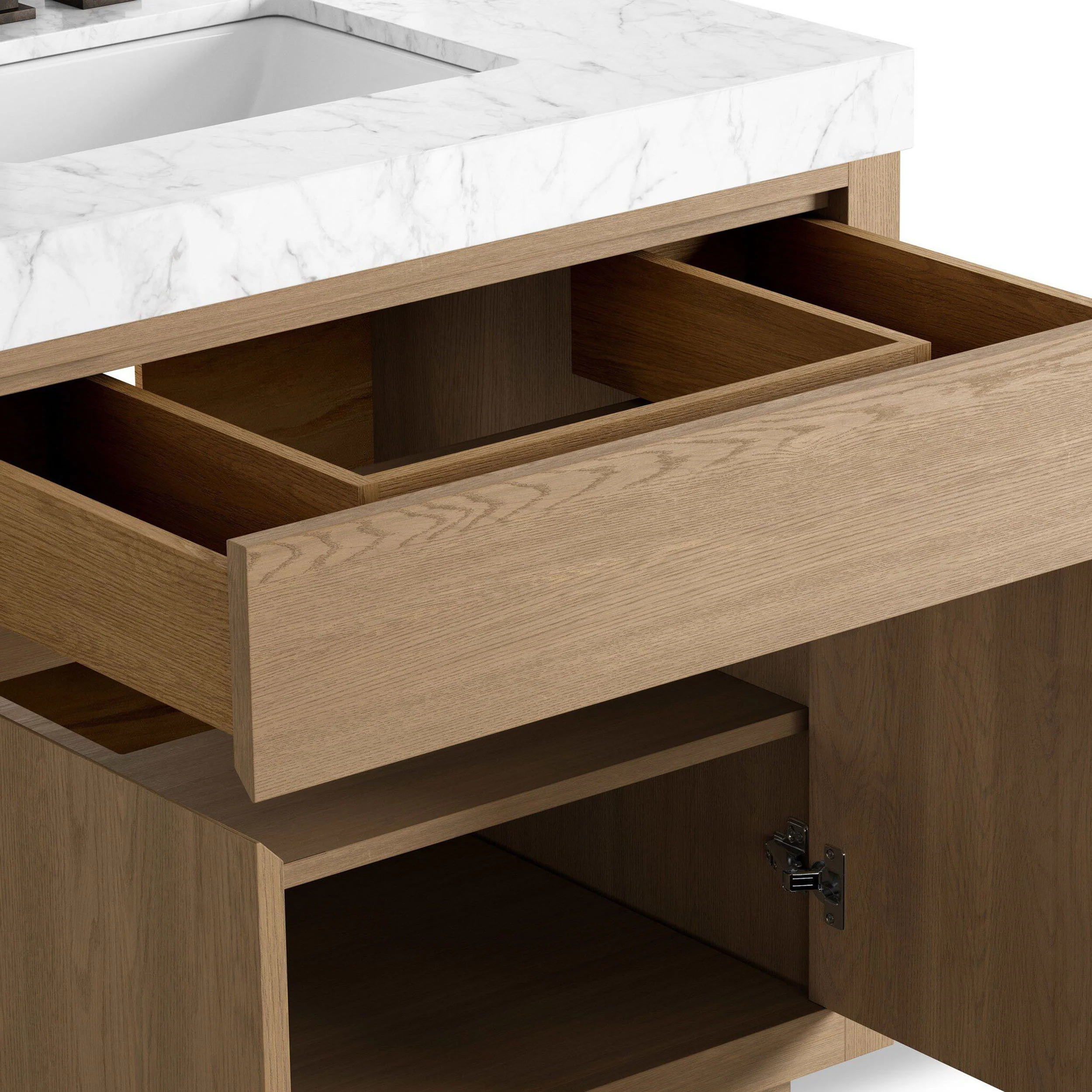 Everett Single Vanity, Satin Light Wash by Four Hands - Image 6