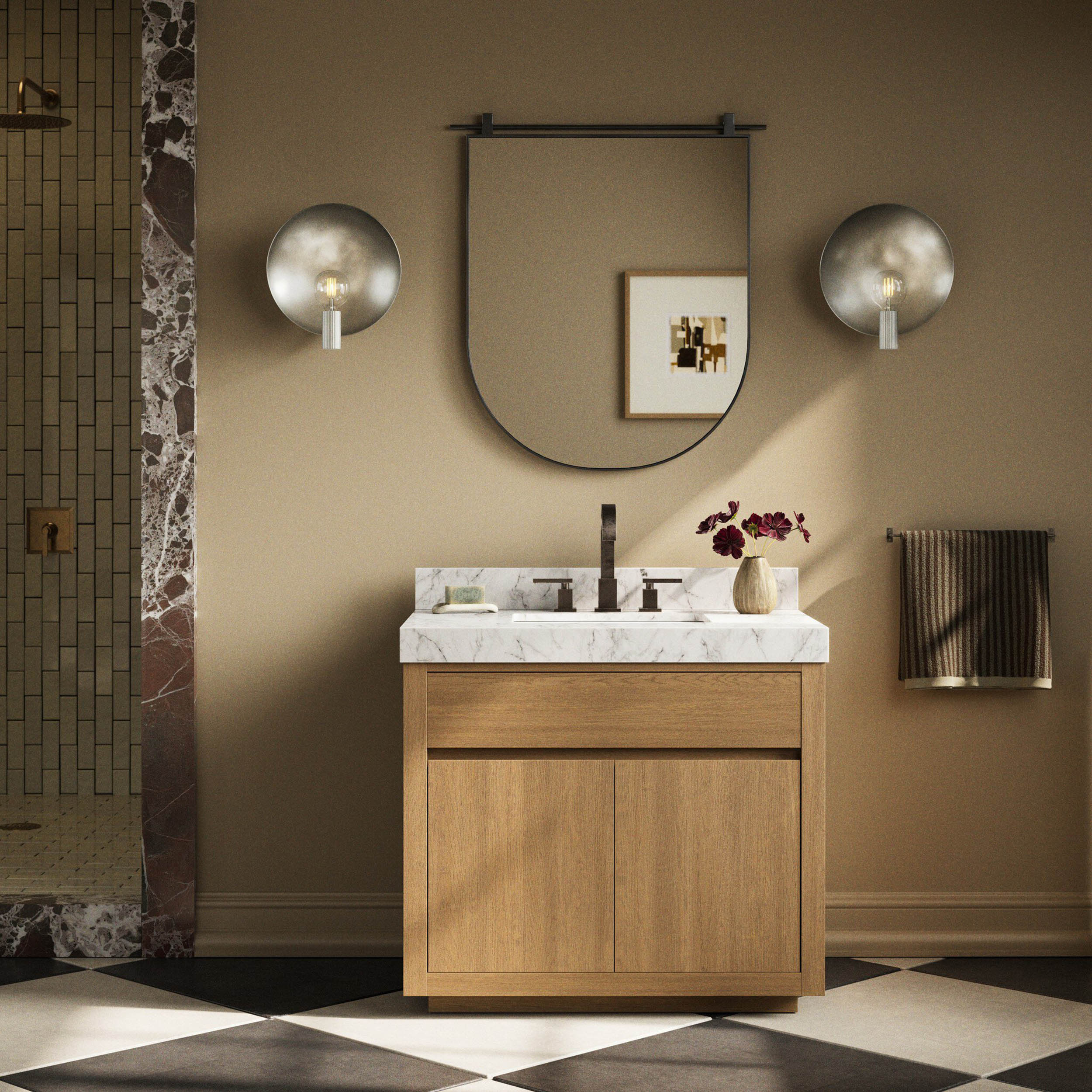 Everett Single Vanity, Satin Light Wash by Four Hands - Image 7