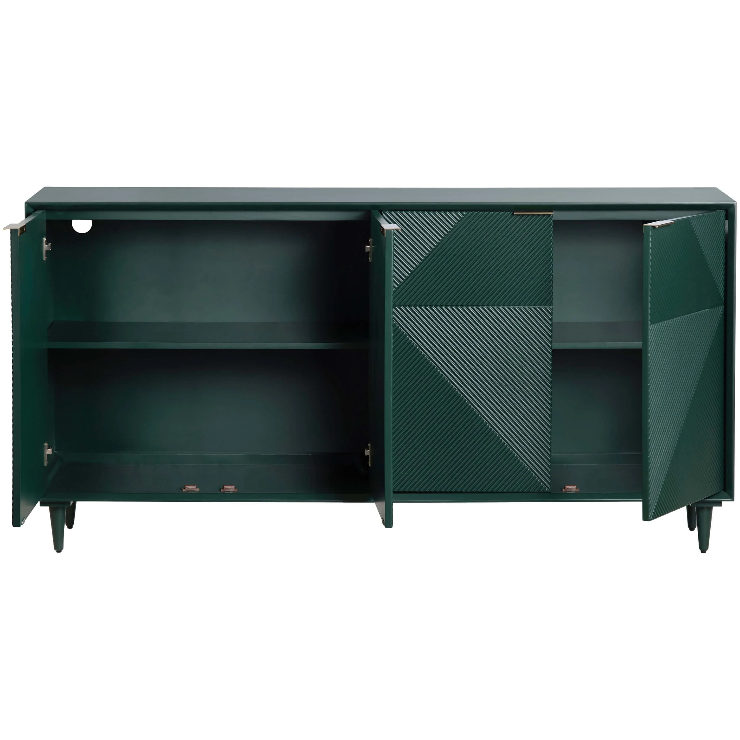 Evergreen 4 Door Sideboard, Green - Image 3