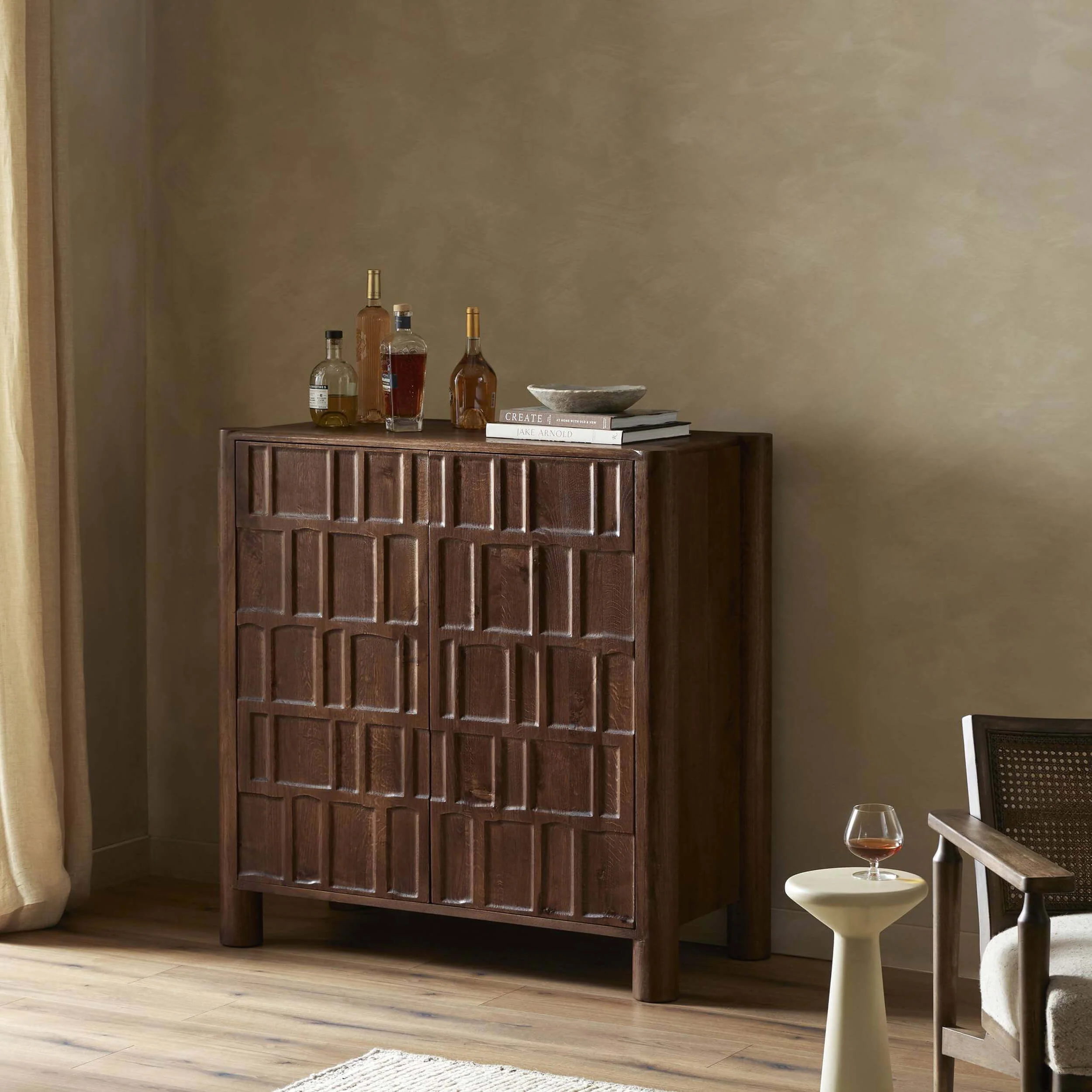 Ezri Bar Cabinet, Cocoa by Four Hands - Image 9