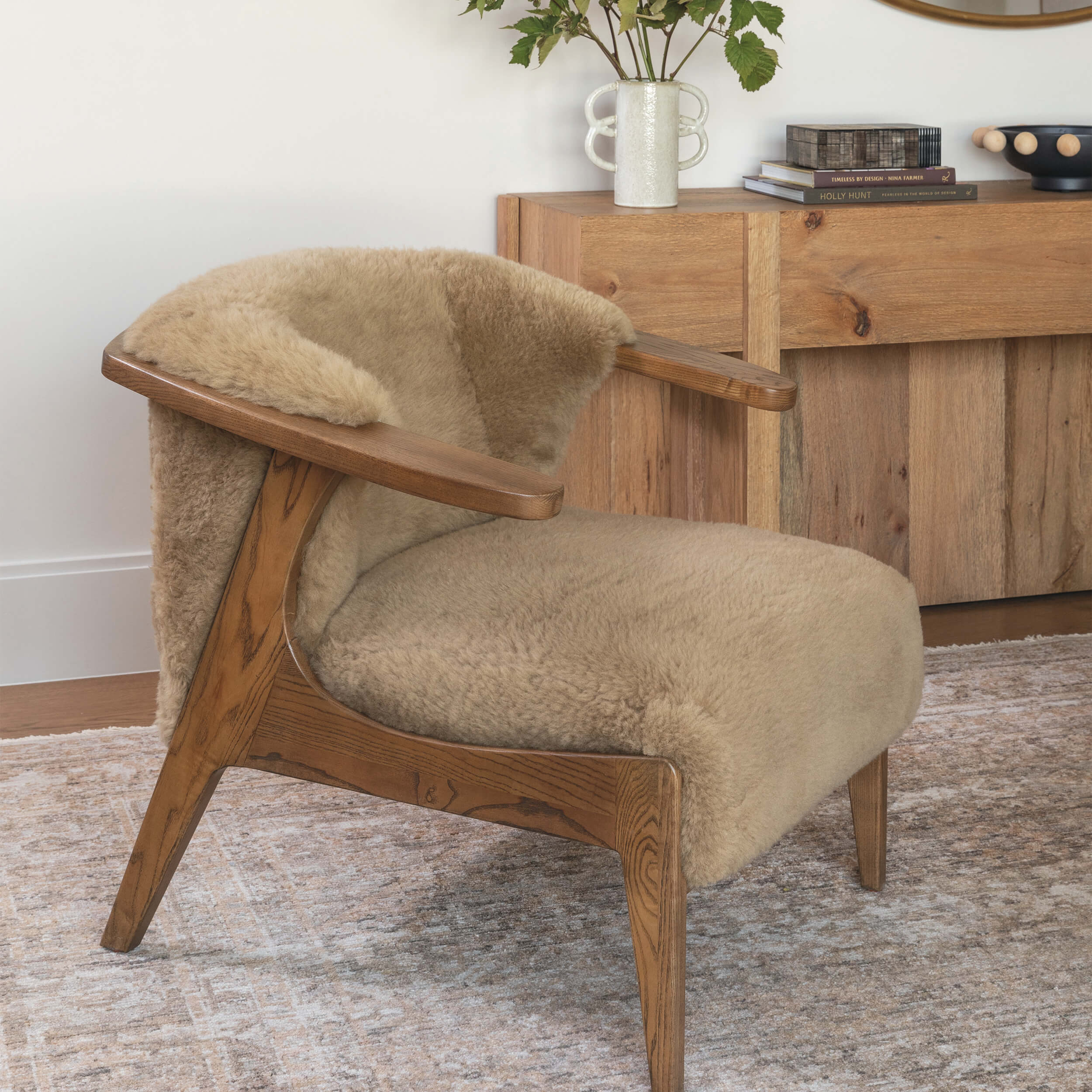 Fabian Chair, Desert Shearling by Four Hands - Image 7