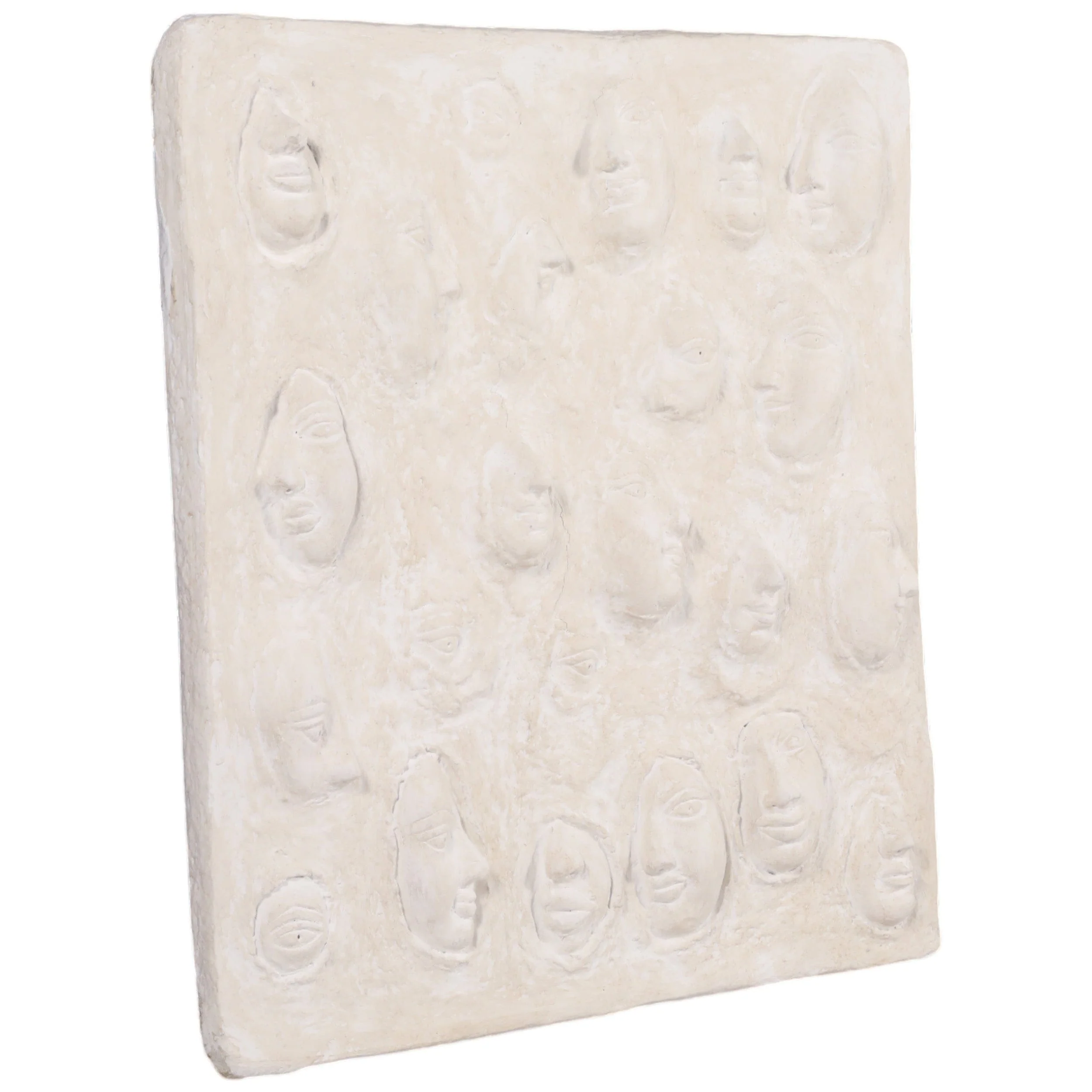 Faces Wall Art, Distressed White - Image 2