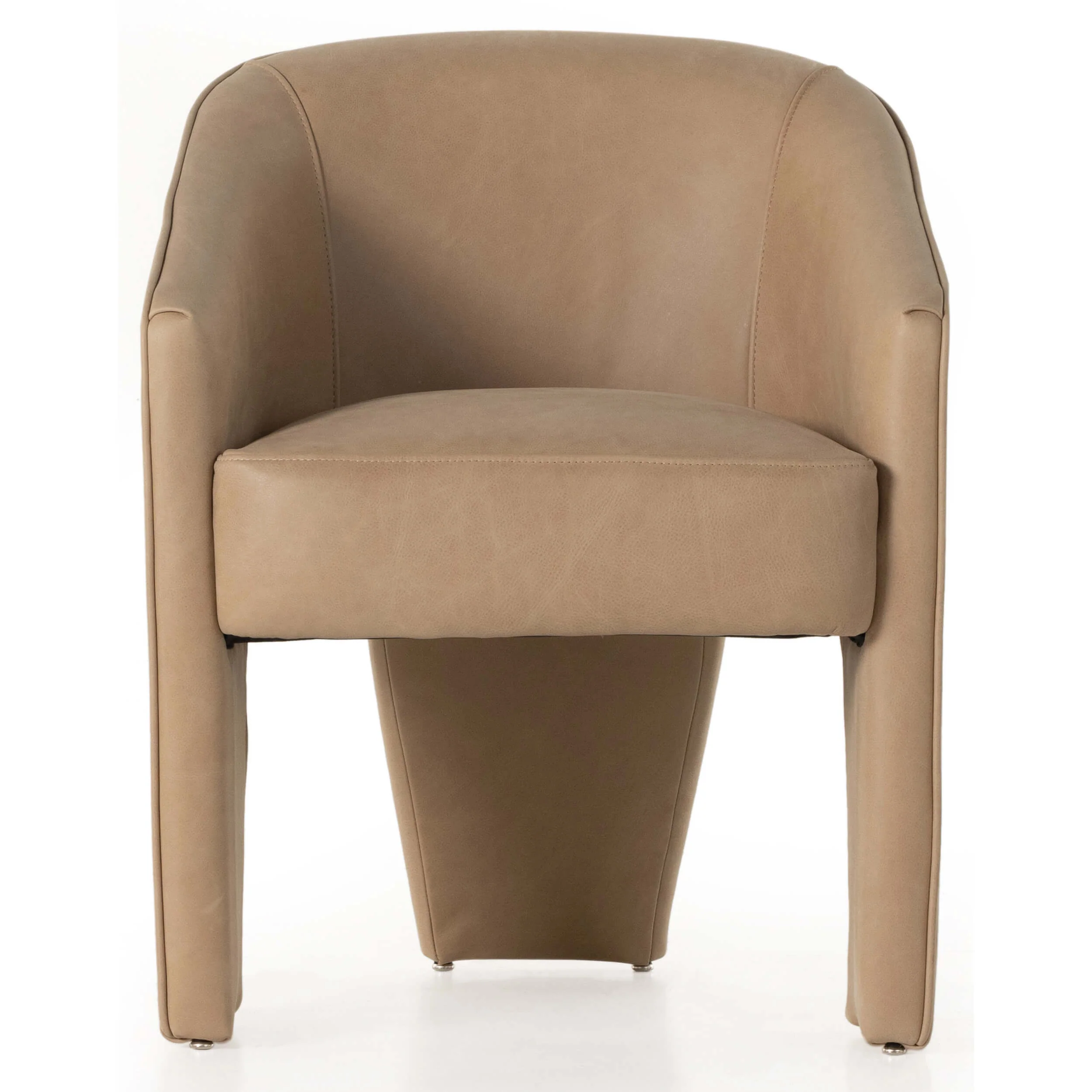 Fae Leather Dining Chair, Palermo Nude, Set of 2 by Four Hands - Image 2