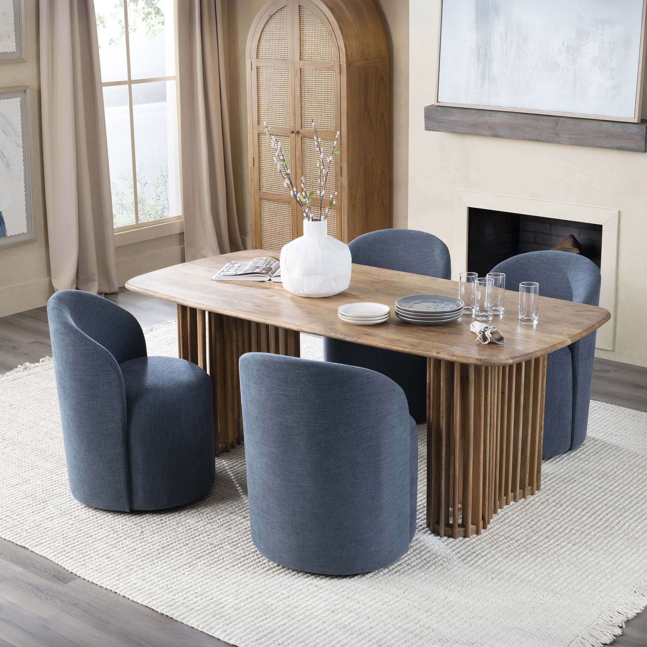 Fairfax Gliding Dining Chair, Cobalt, Set of 2 - Image 5