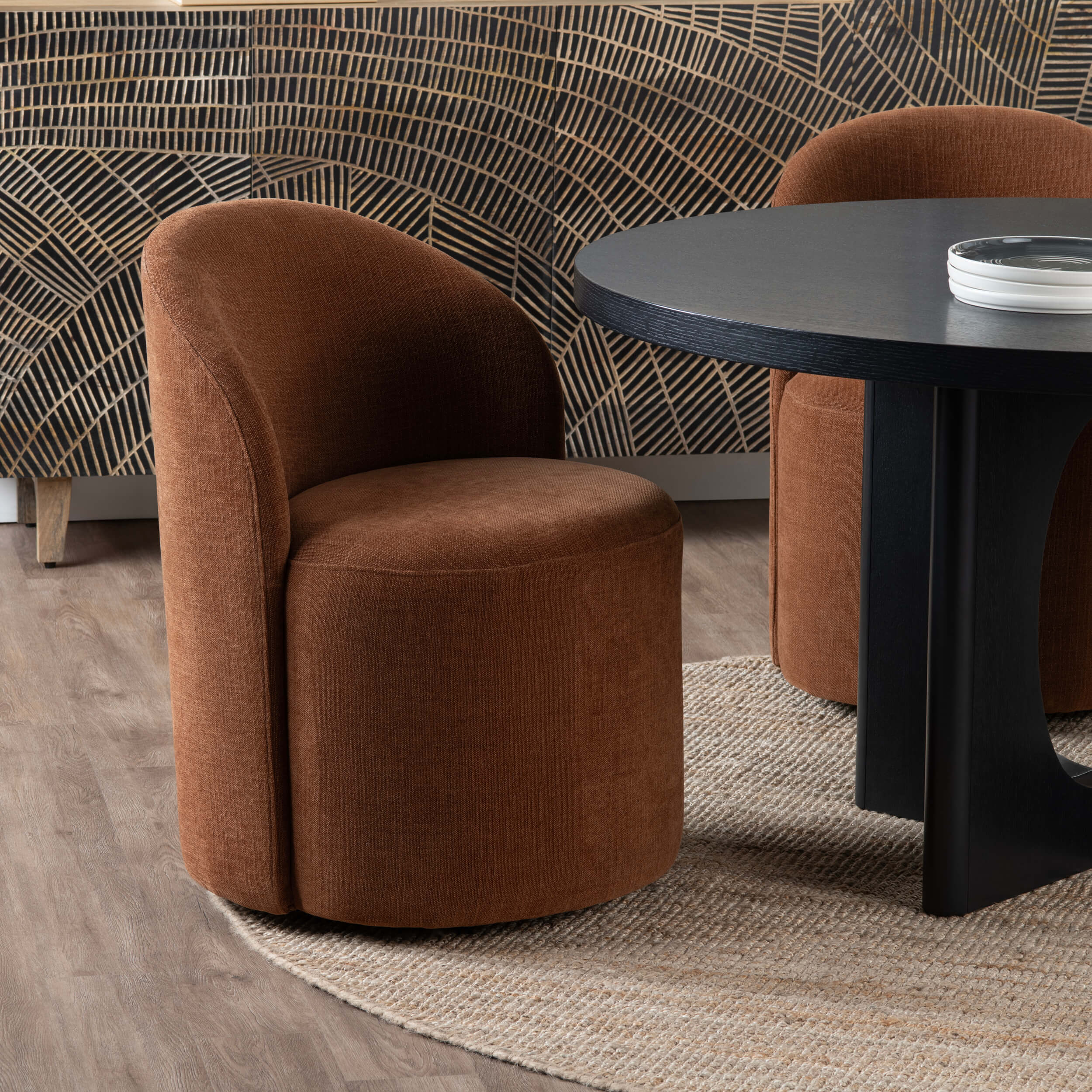 Fairfax Gliding Dining Chair, Rust, Set of 2 - Image 5