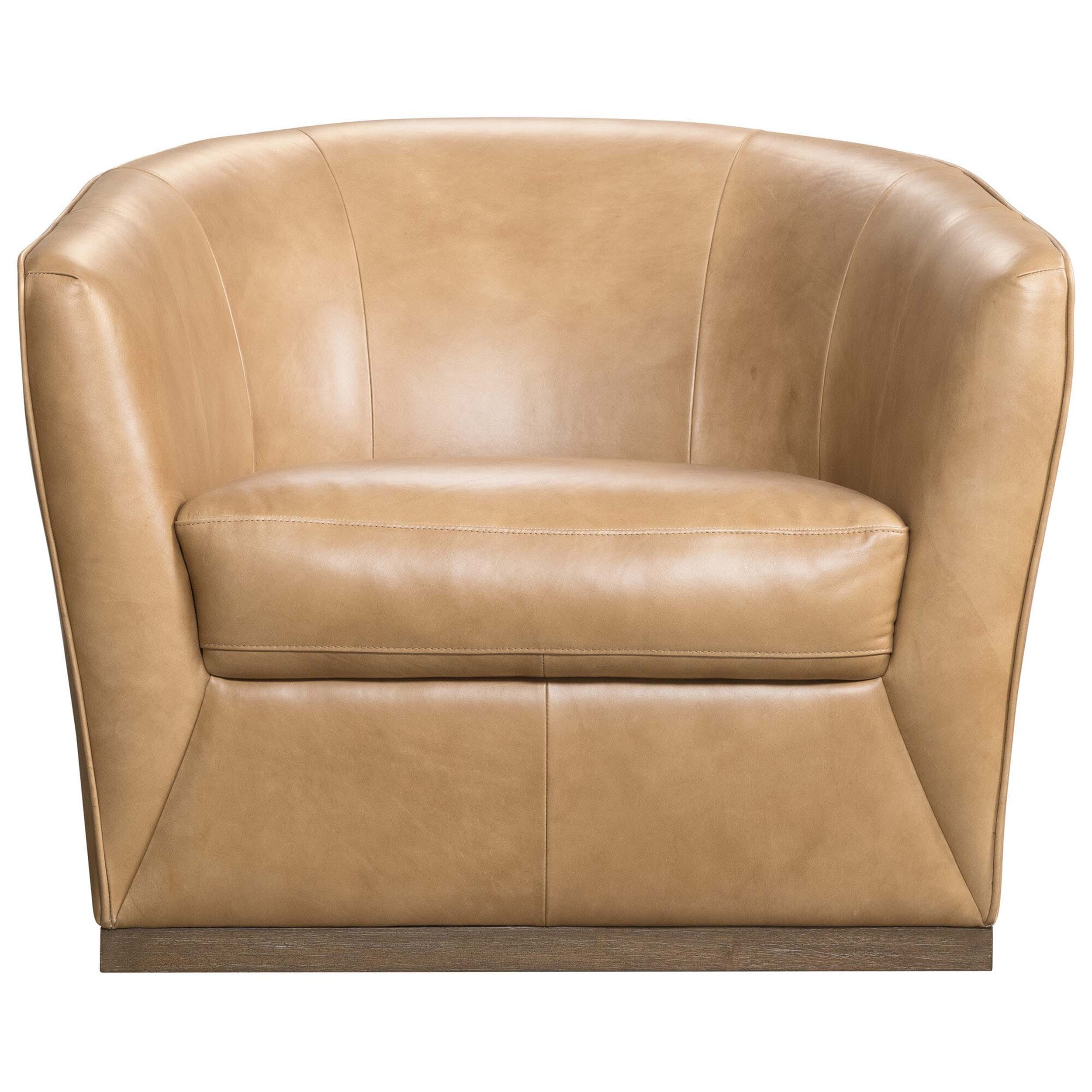 Fairfax Leather Swivel Chair, Dark Blond - Image 2