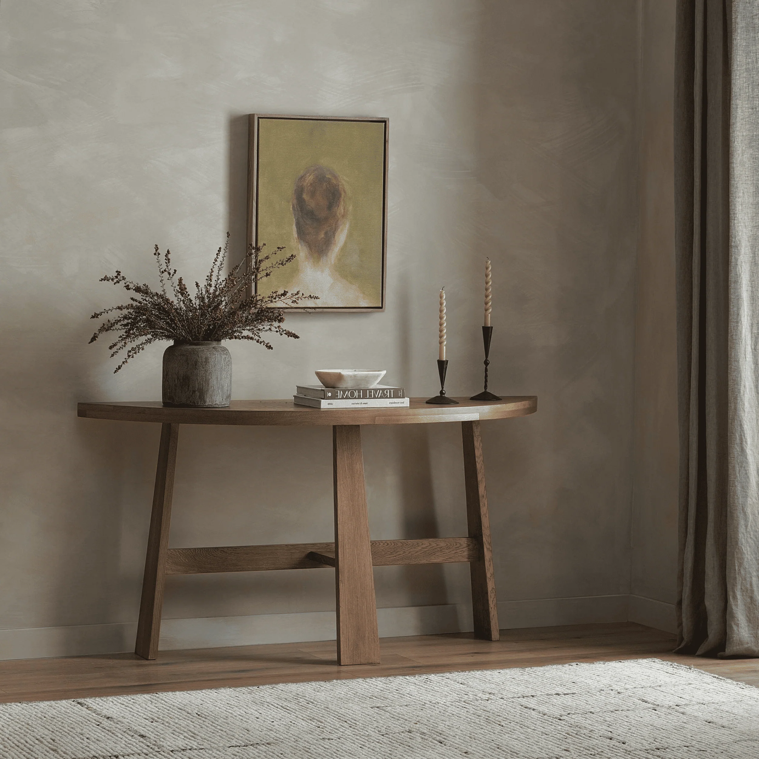 Fara Console Table, Light Brown by Four Hands - Image 6