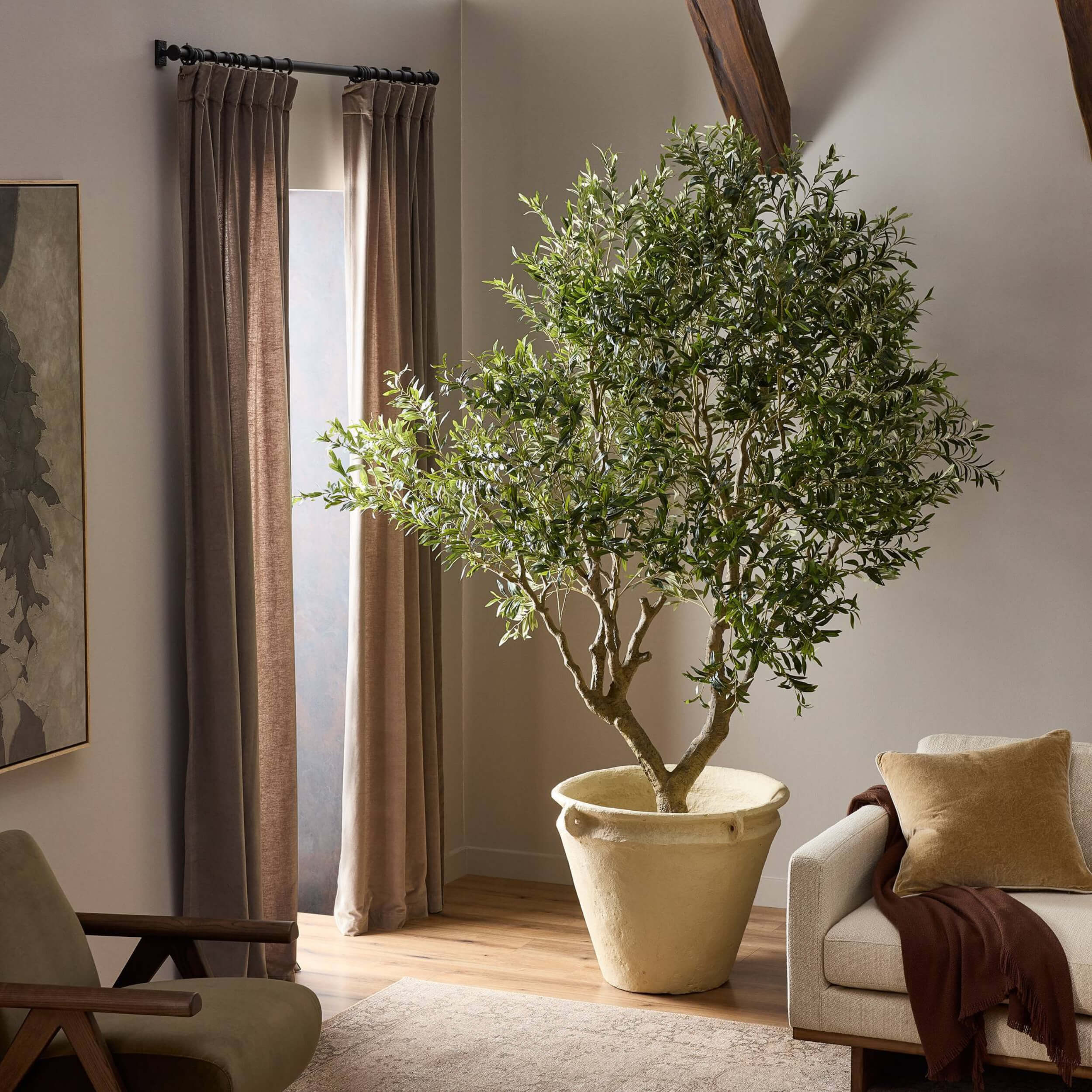Faux Wide Olive Tree by Four Hands - Image 6