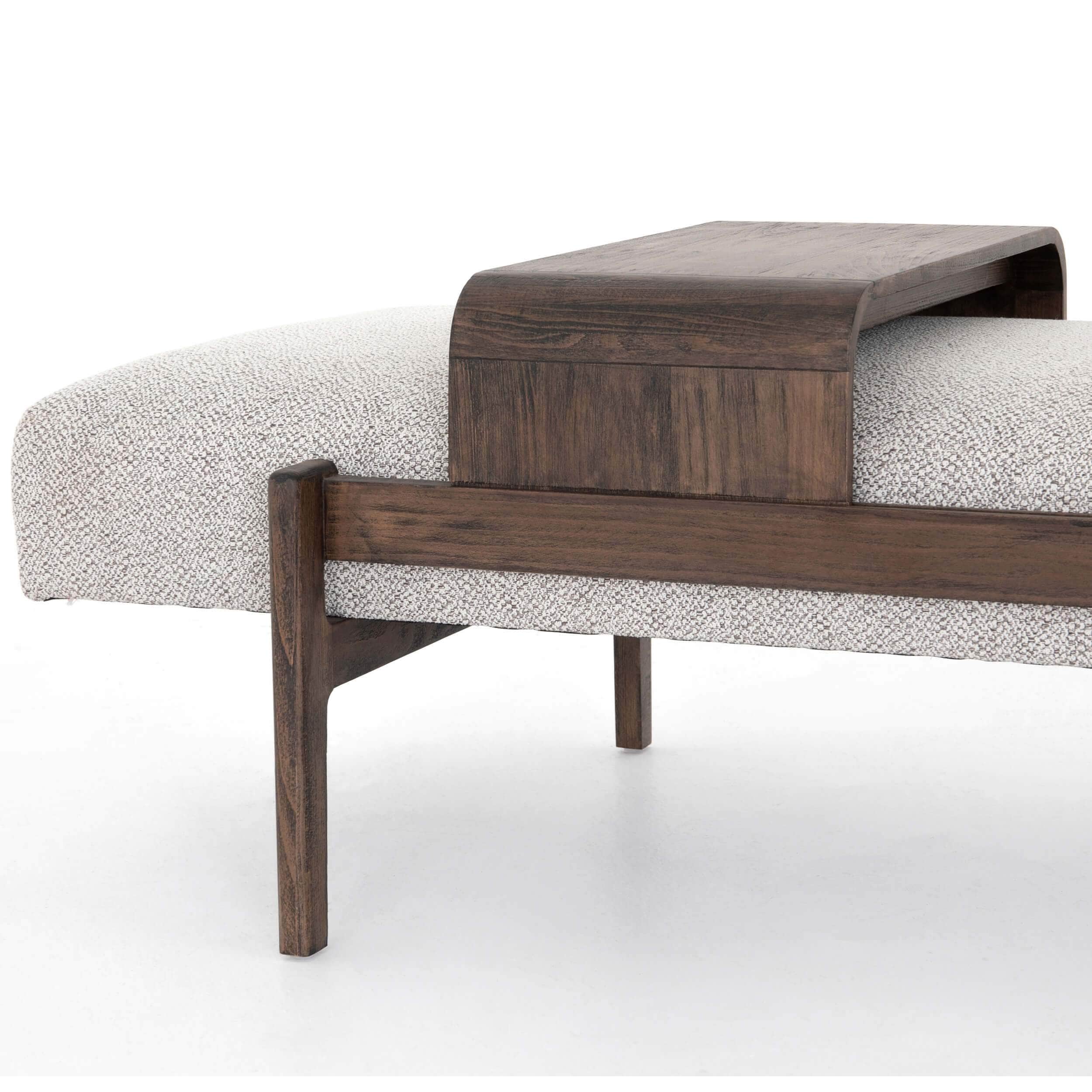 Fawkes Bench, Brunswick Pebble by Four Hands - Image 4