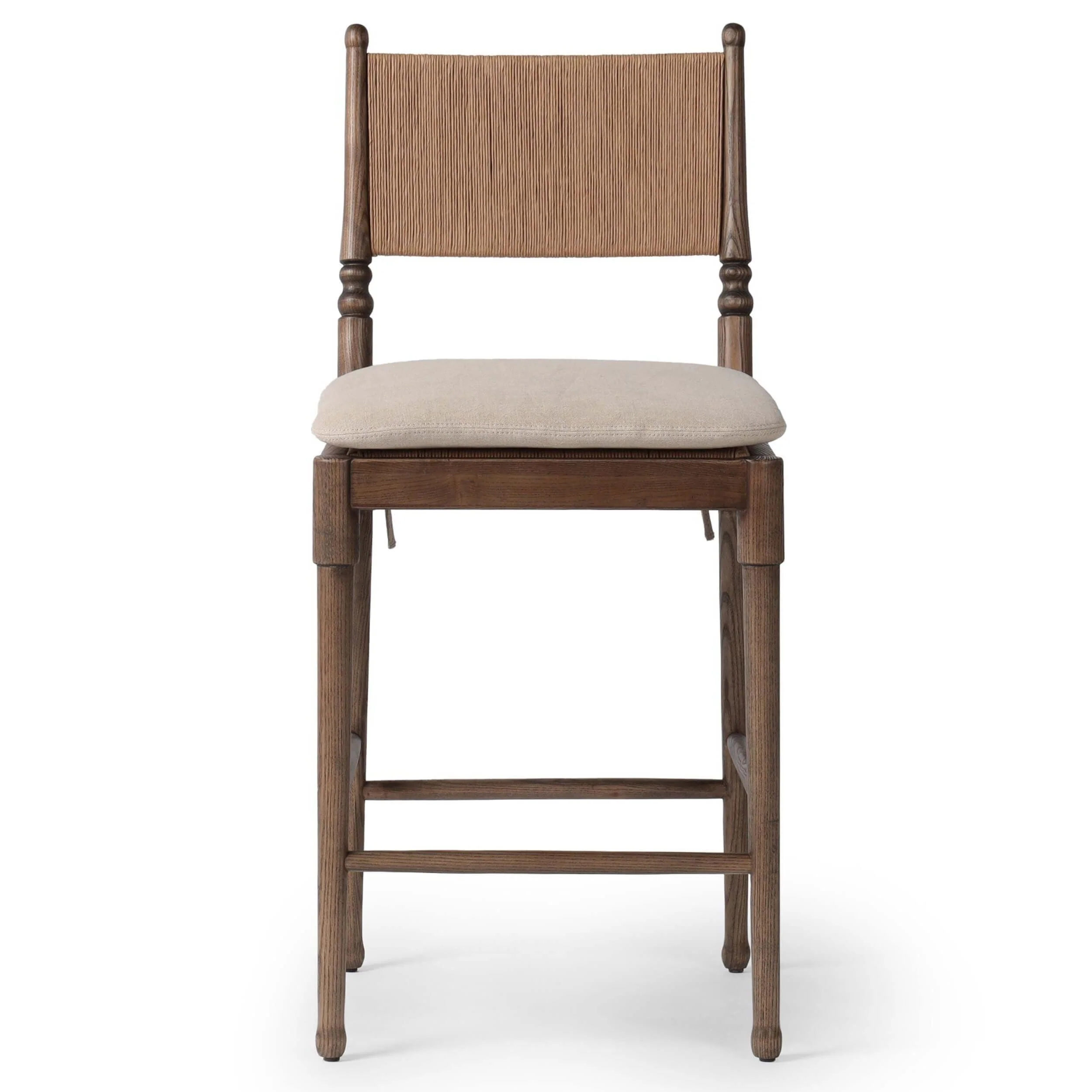 Fayth Bar & Counter Stool, Broadway Dune/Antique Walnut by Amber Lewis x Four Hands - Image 2