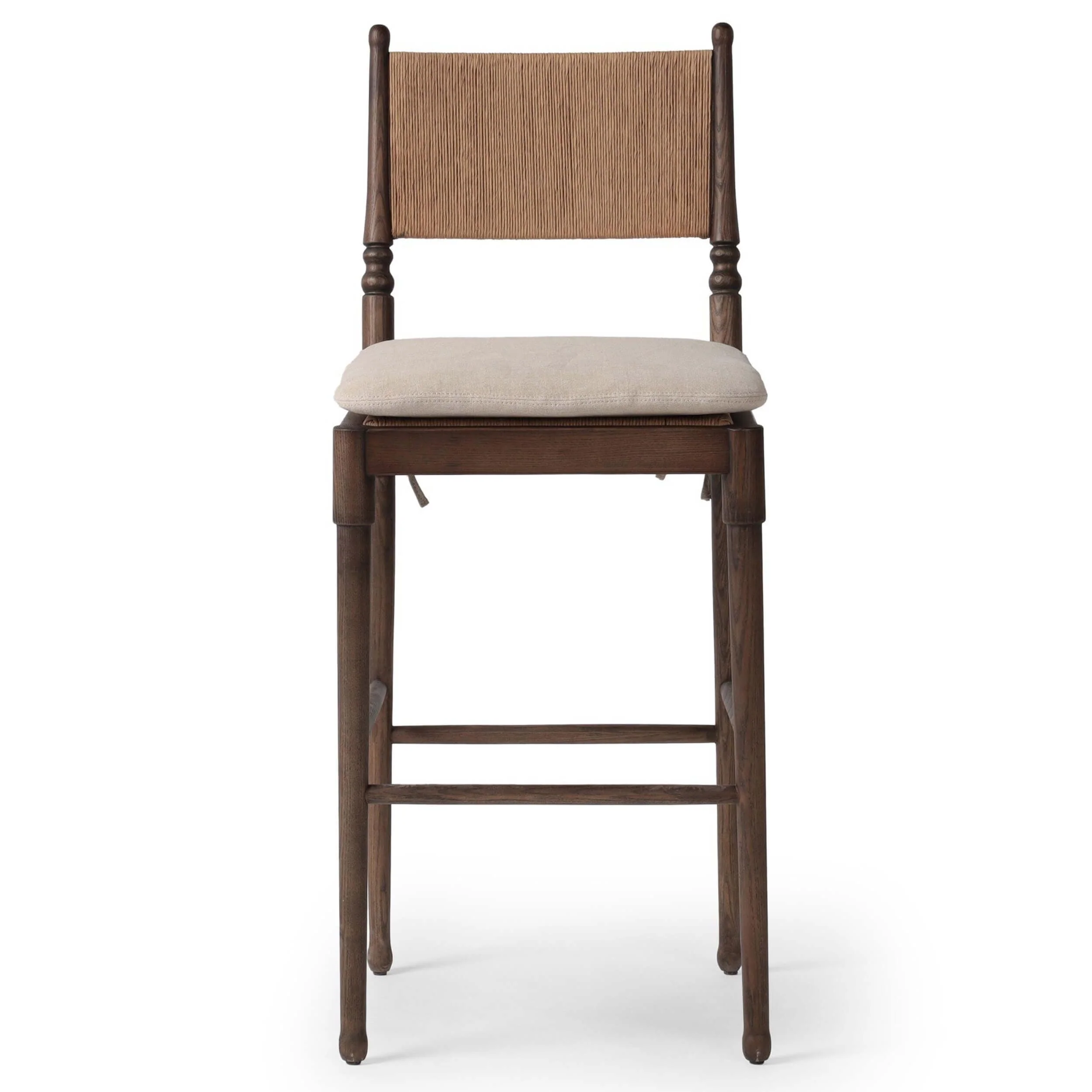 Fayth Bar & Counter Stool, Broadway Dune/Antique Walnut by Amber Lewis x Four Hands - Image 6