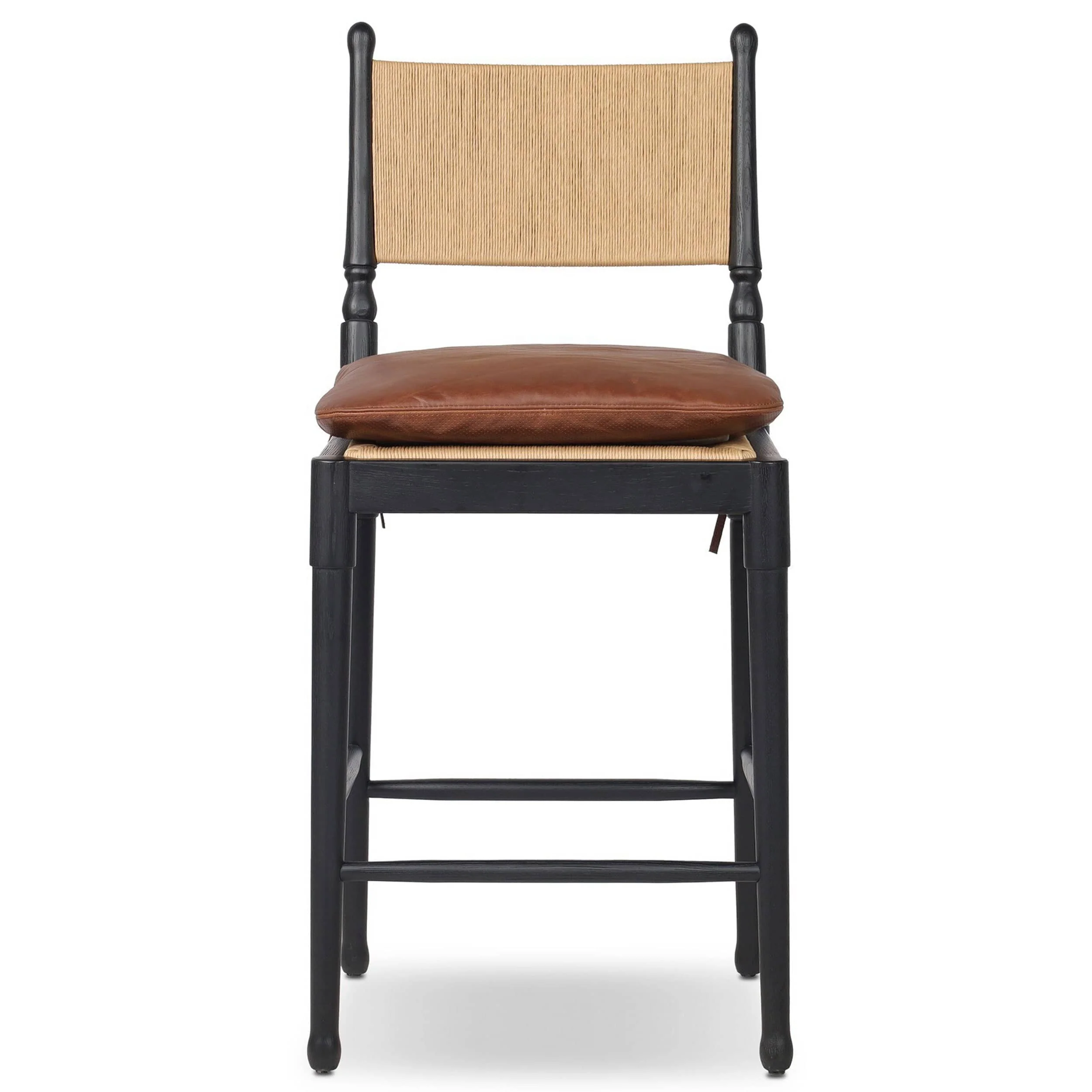 Fayth Bar & Counter Stool, Dulane Mahogany/Stained Black Amber Lewis x Four Hands - Image 7