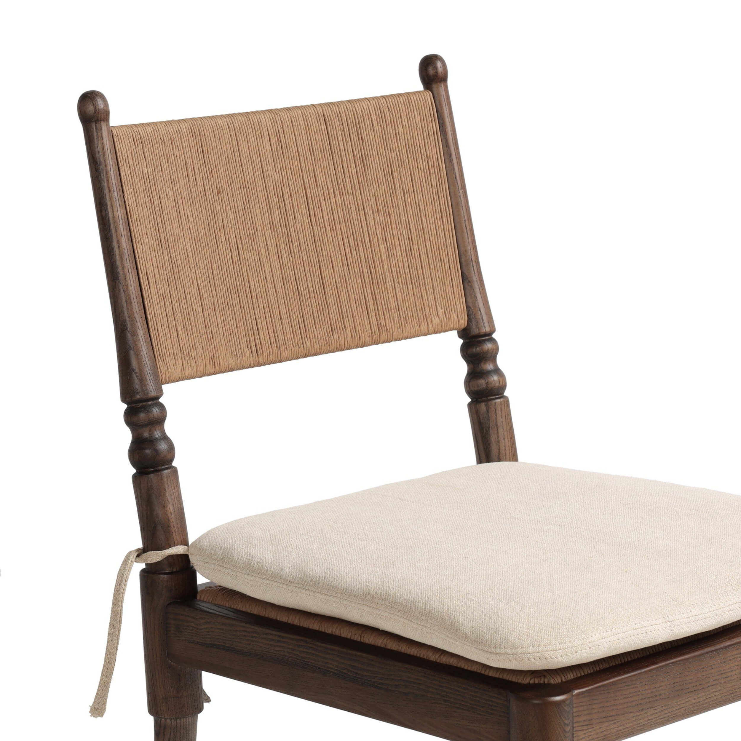 Fayth Dining Chair, Broadway Dune/Antique Walnut, Set of 2 by Amber Lewis x Four Hands - Image 4