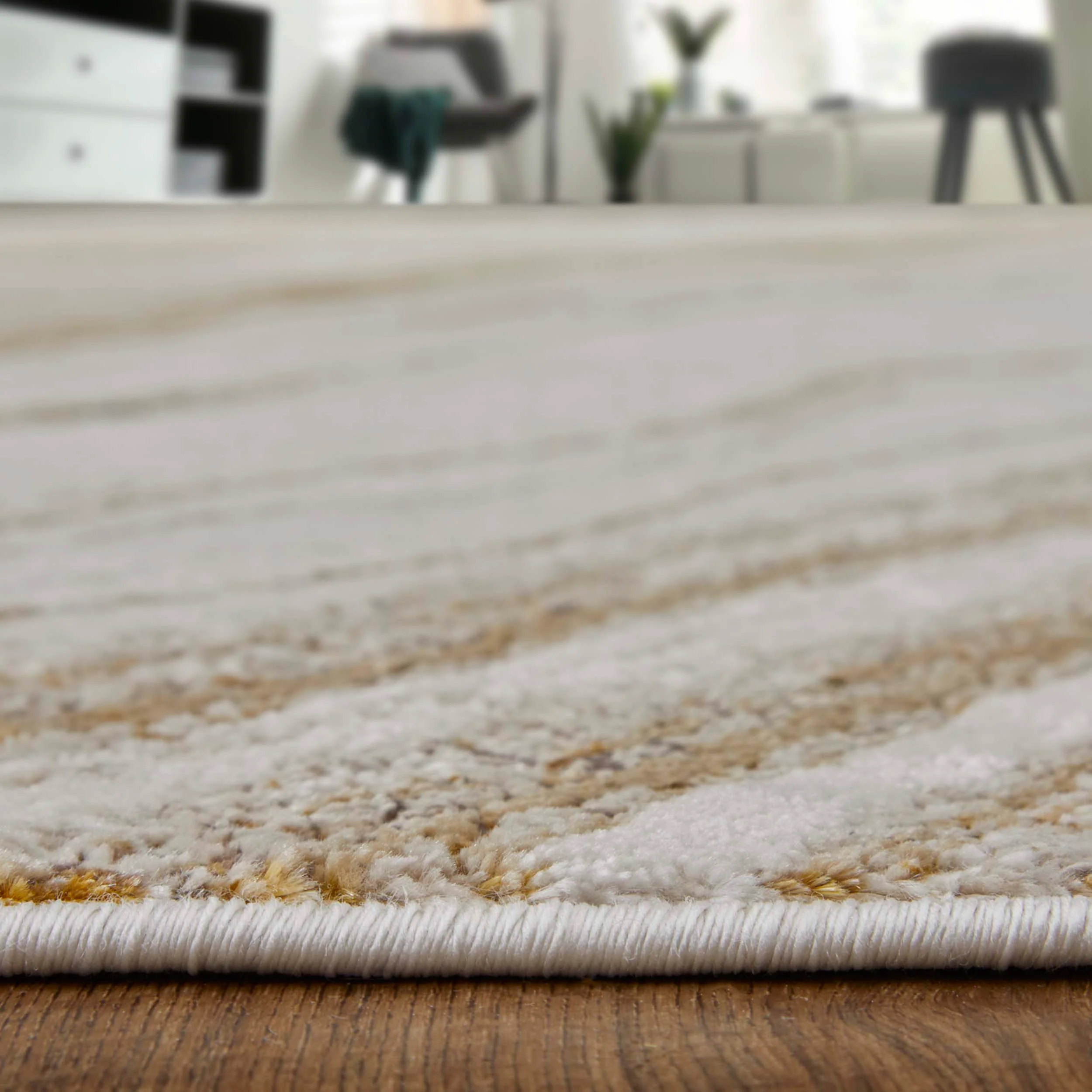 Feizy Rug Aura 39LLF, Ivory/Gold - Image 4
