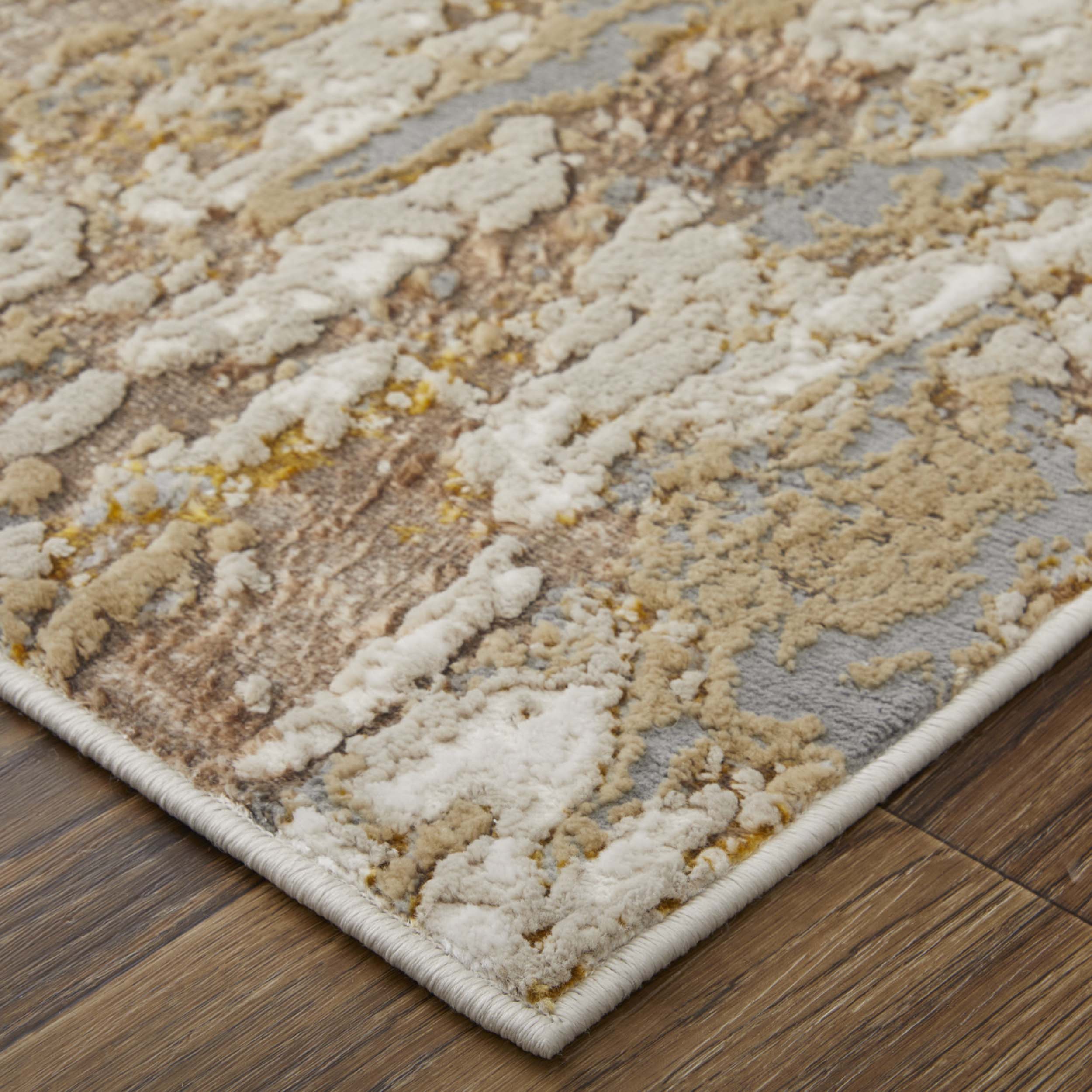 Feizy Rug Aura 39LMF, Gold/Ivory - Image 2