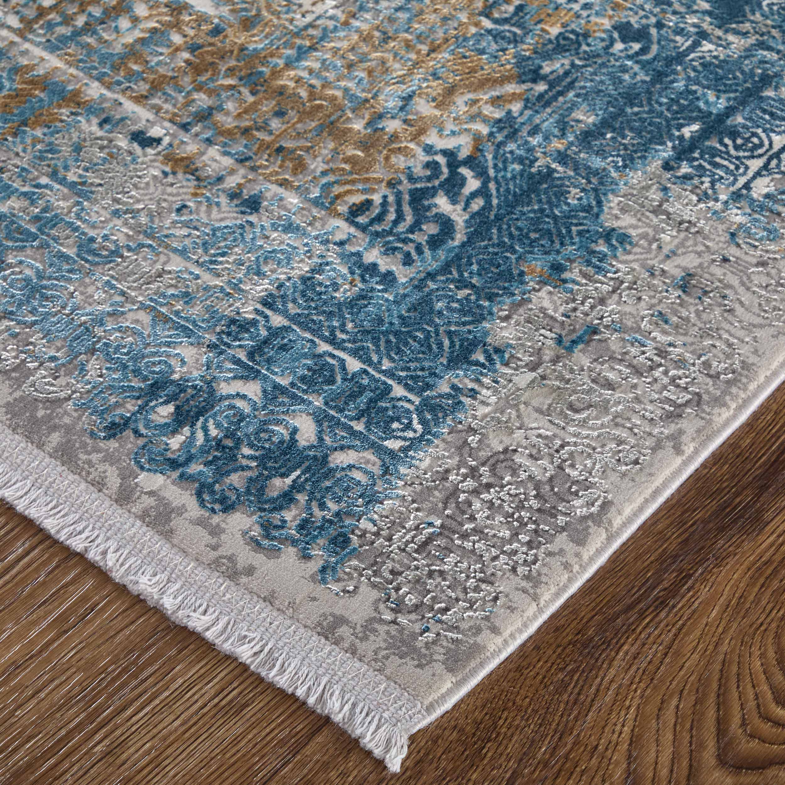 Feizy Rug Cadiz 3890F, Blue/Gray - Image 3