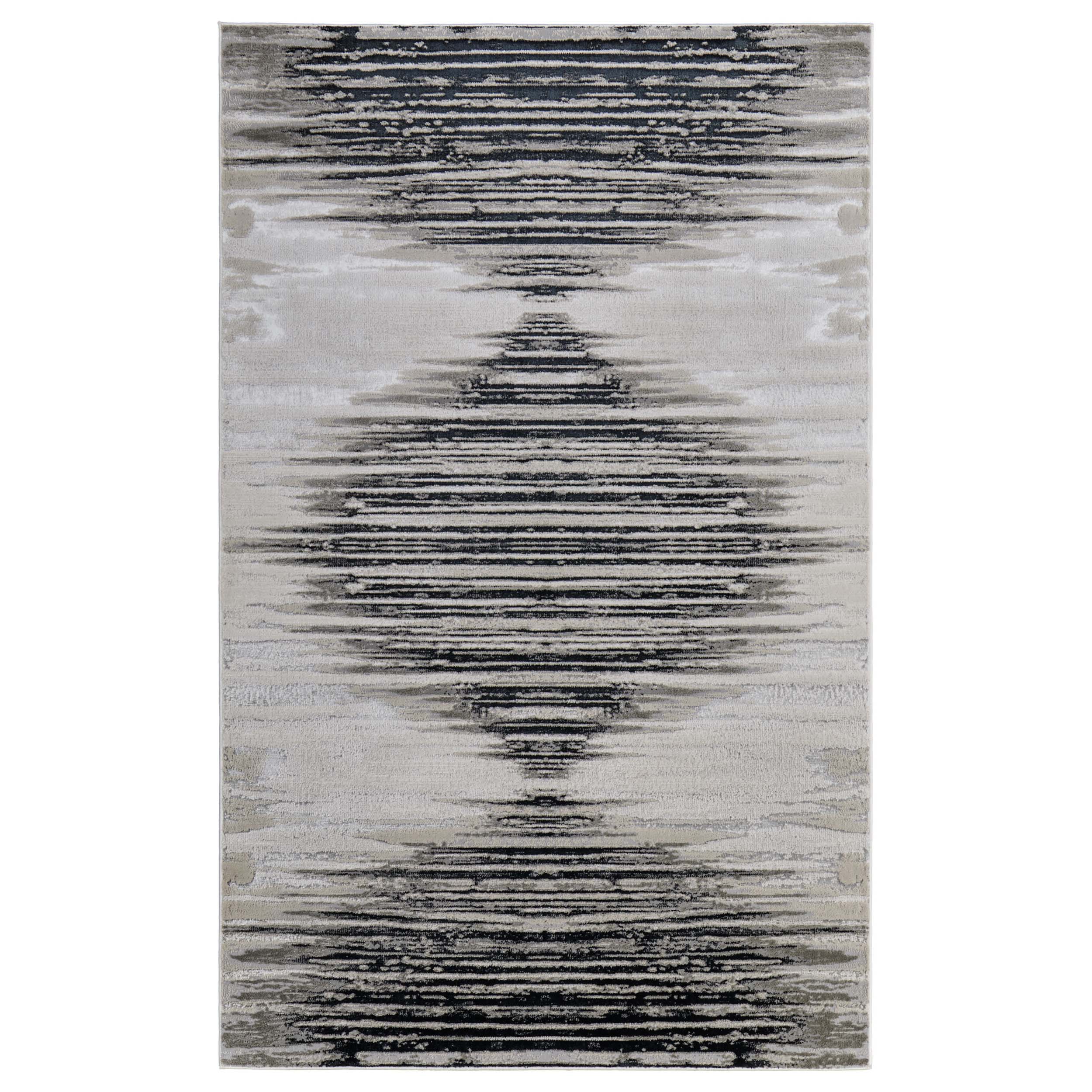 Feizy Rug Micah 39LRF, Black/Silver