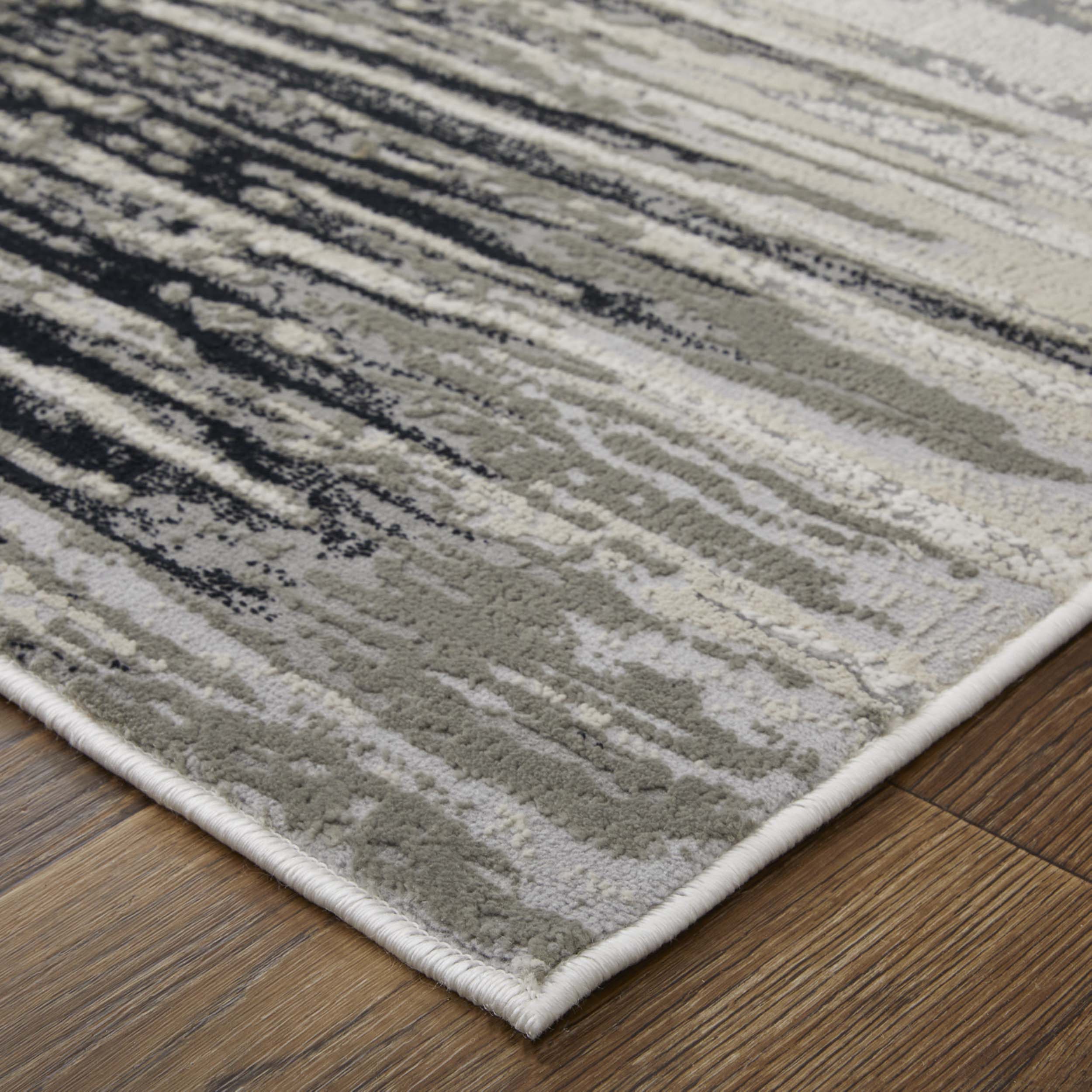 Feizy Rug Micah 39LRF, Black/Silver - Image 2