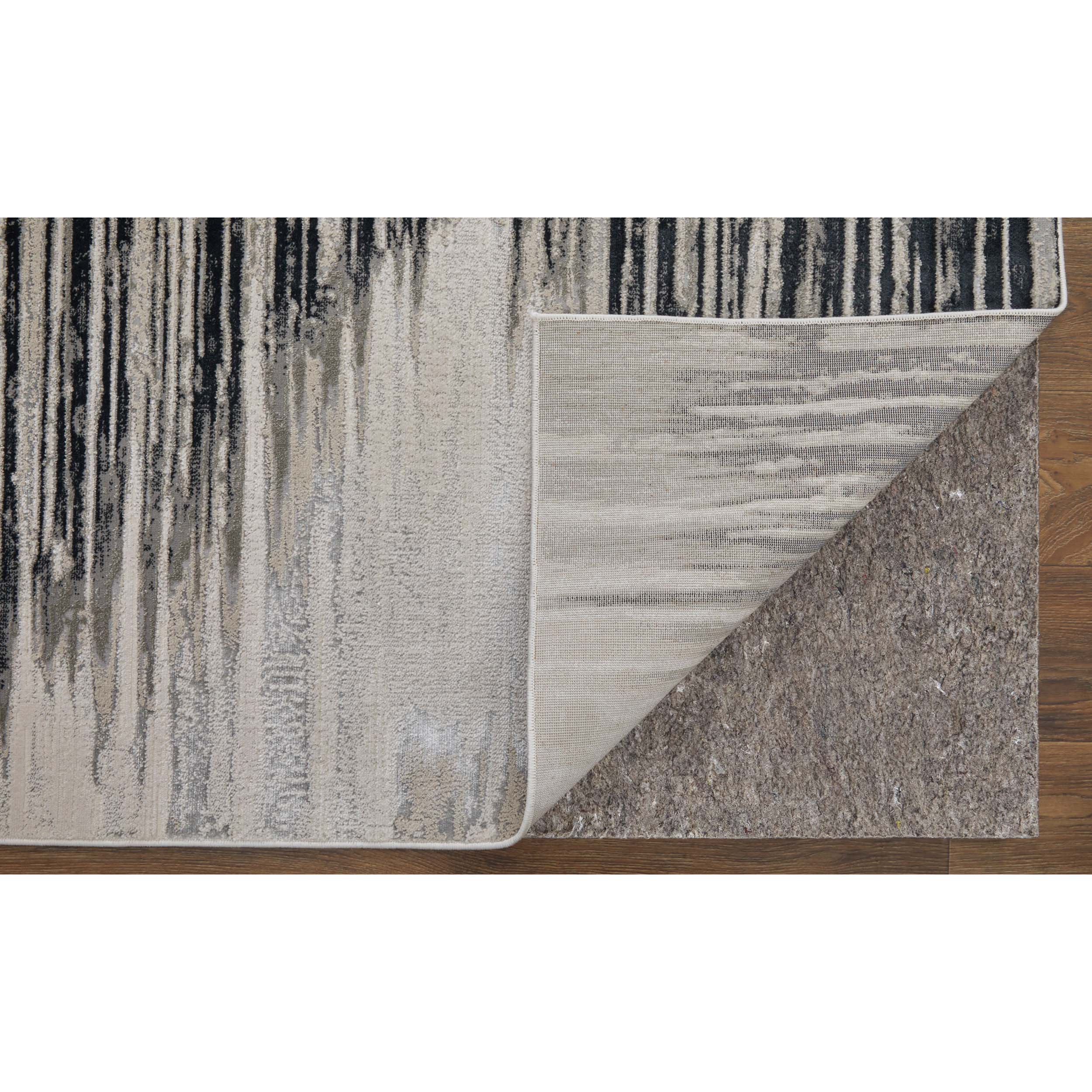 Feizy Rug Micah 39LRF, Black/Silver - Image 3