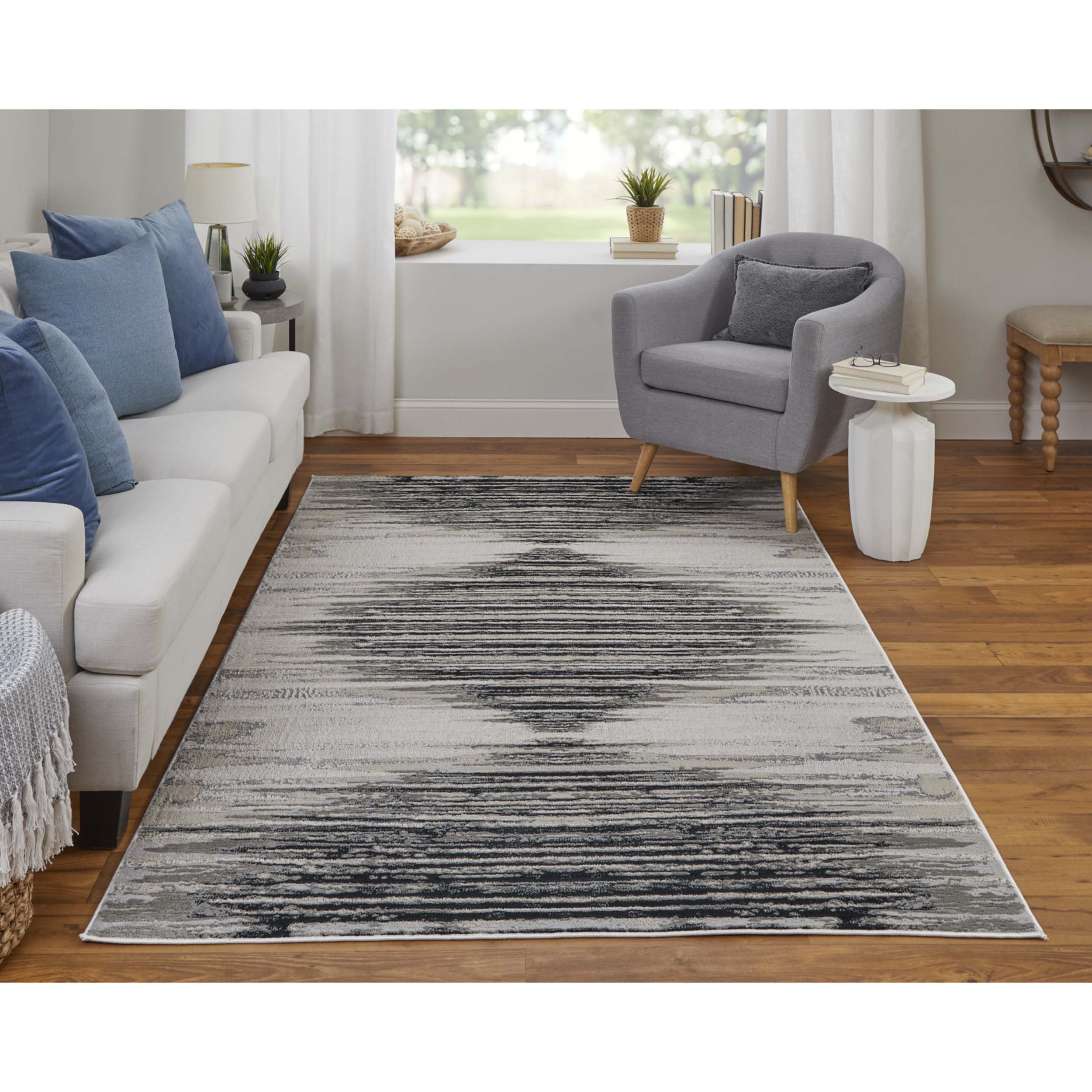 Feizy Rug Micah 39LRF, Black/Silver - Image 5