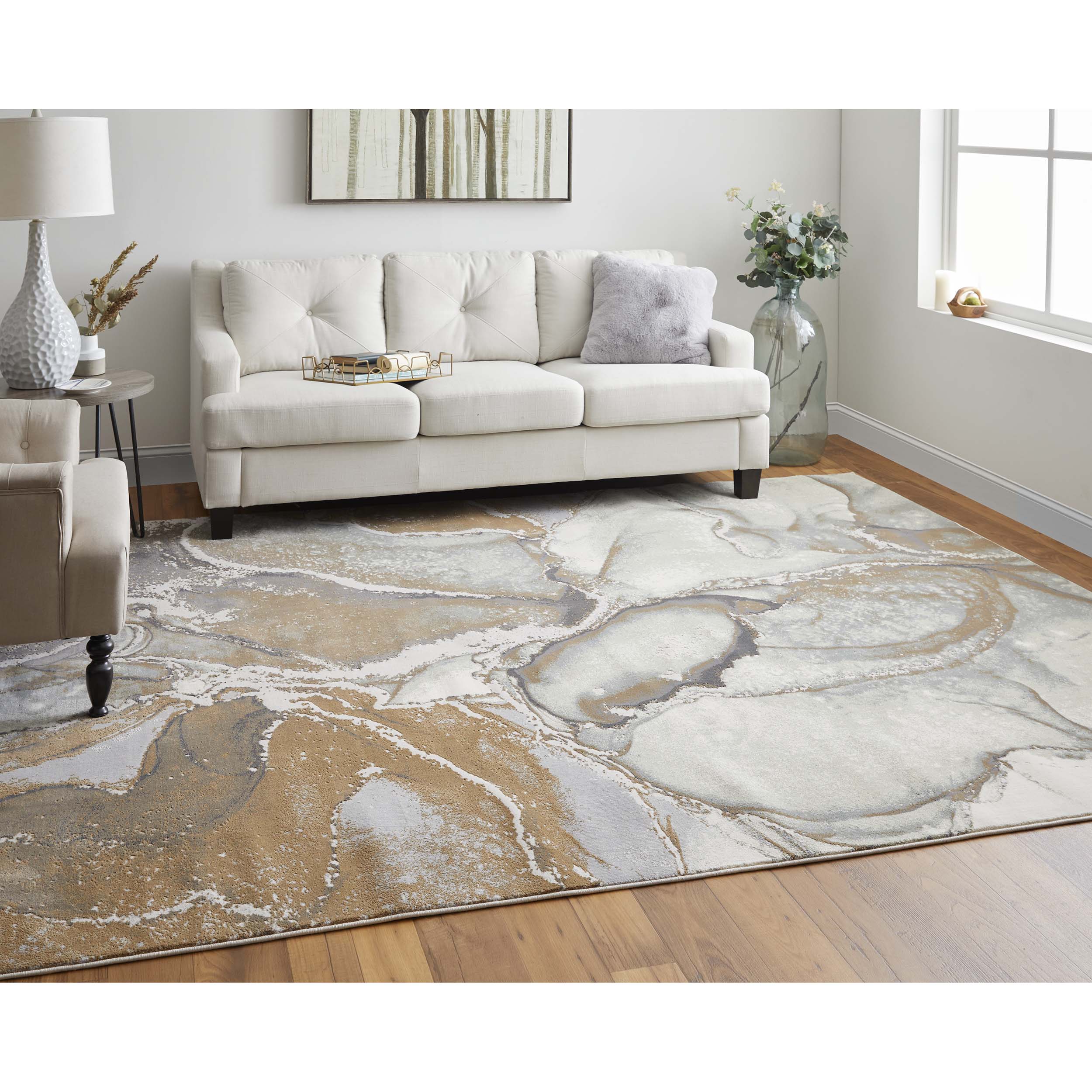 Feizy Rug Clio 39K5F, Tan/Multi - Image 4