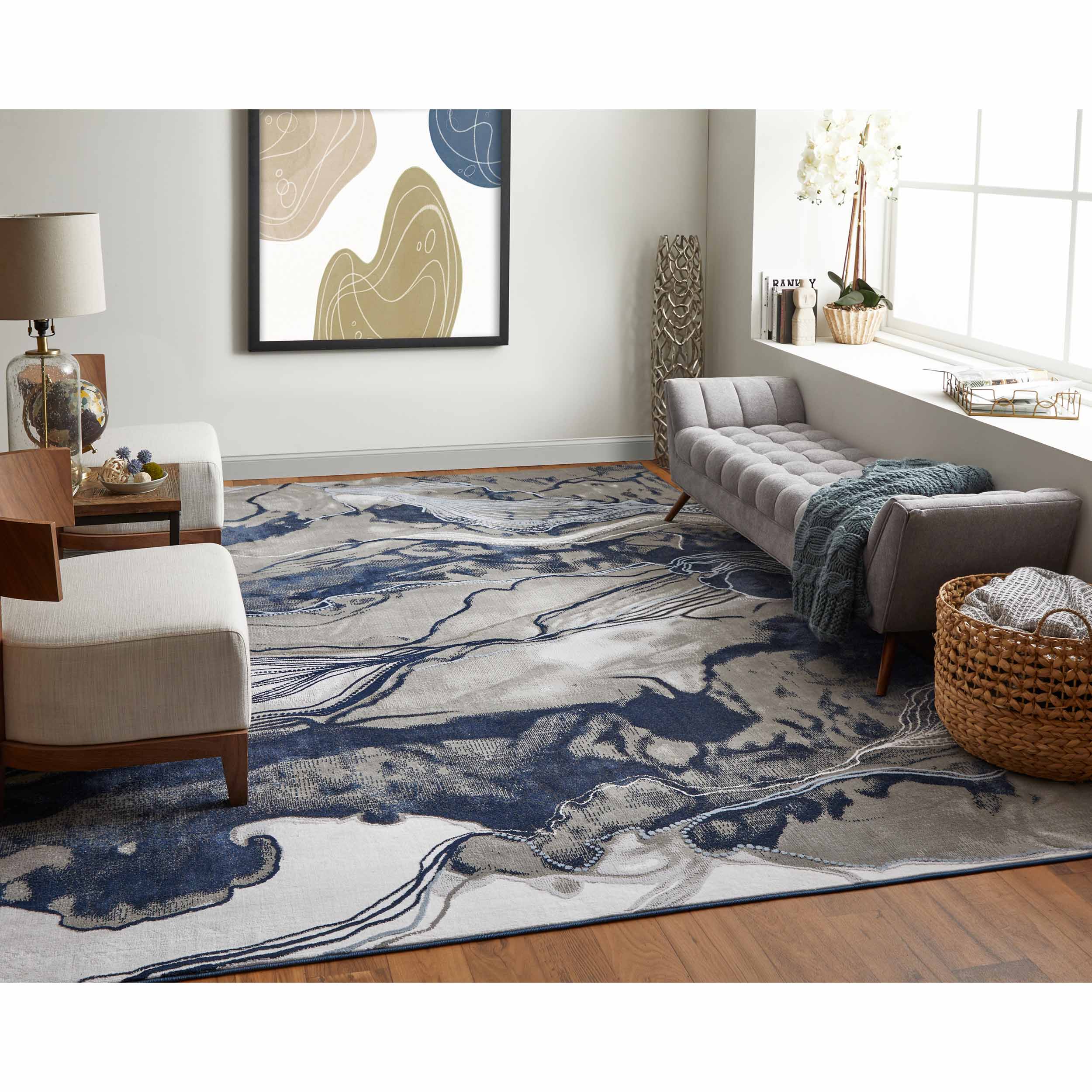 Feizy Rug Gaspar 39KTF, Gray/Blue - Image 2