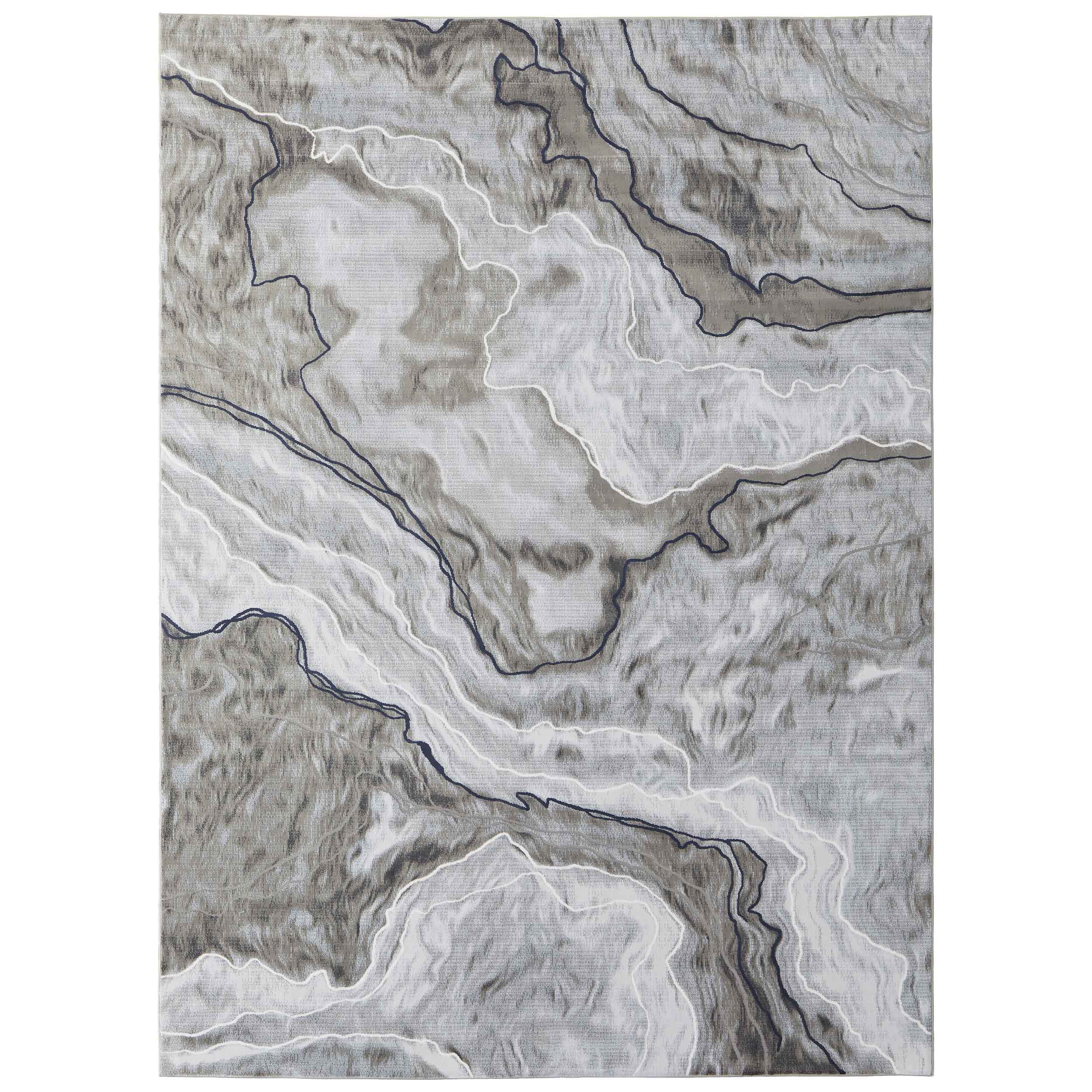 Feizy Rug Gaspar 39KUF, Gray/Ivory