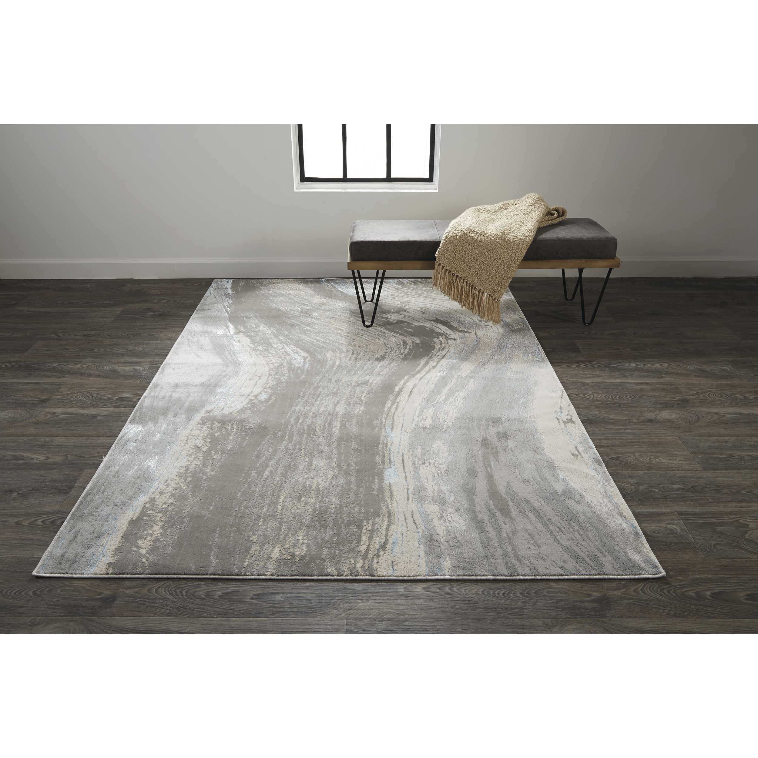 Feizy Rug Azure 3524F, Gray/Silver - Image 4