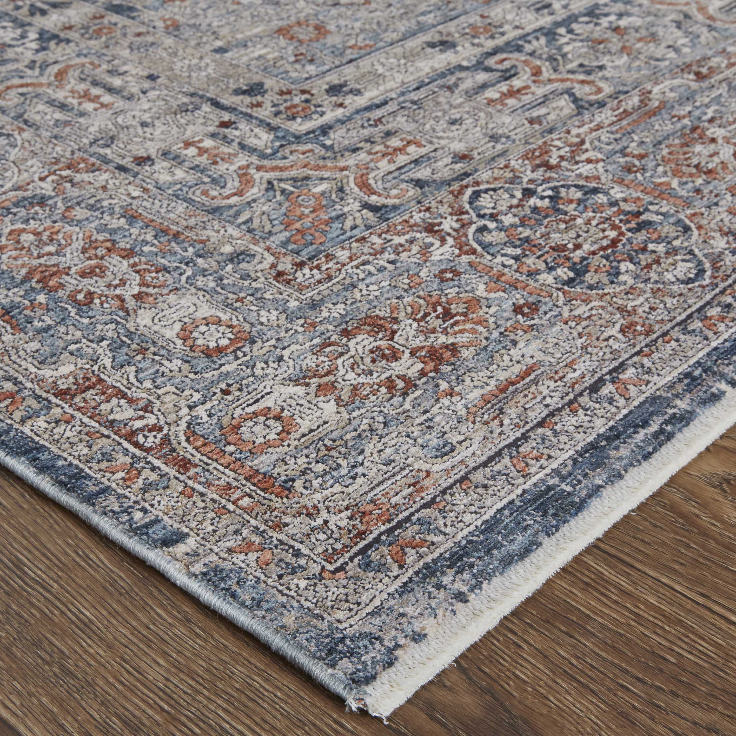 Feizy Rug Marquette 3778F, Rust/Blue - Image 4