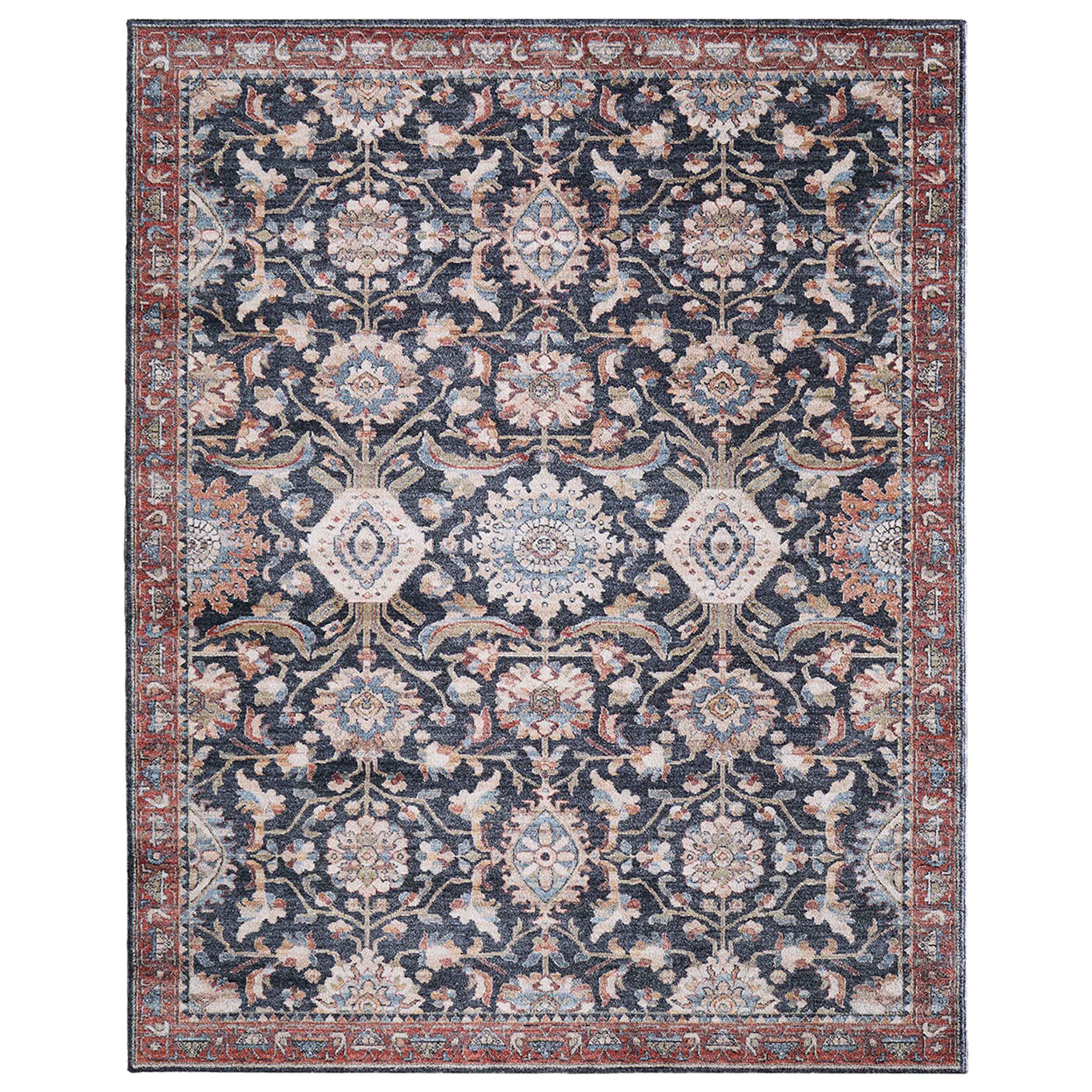 Feizy Rug Pearson 39SGF, Navy/Rust