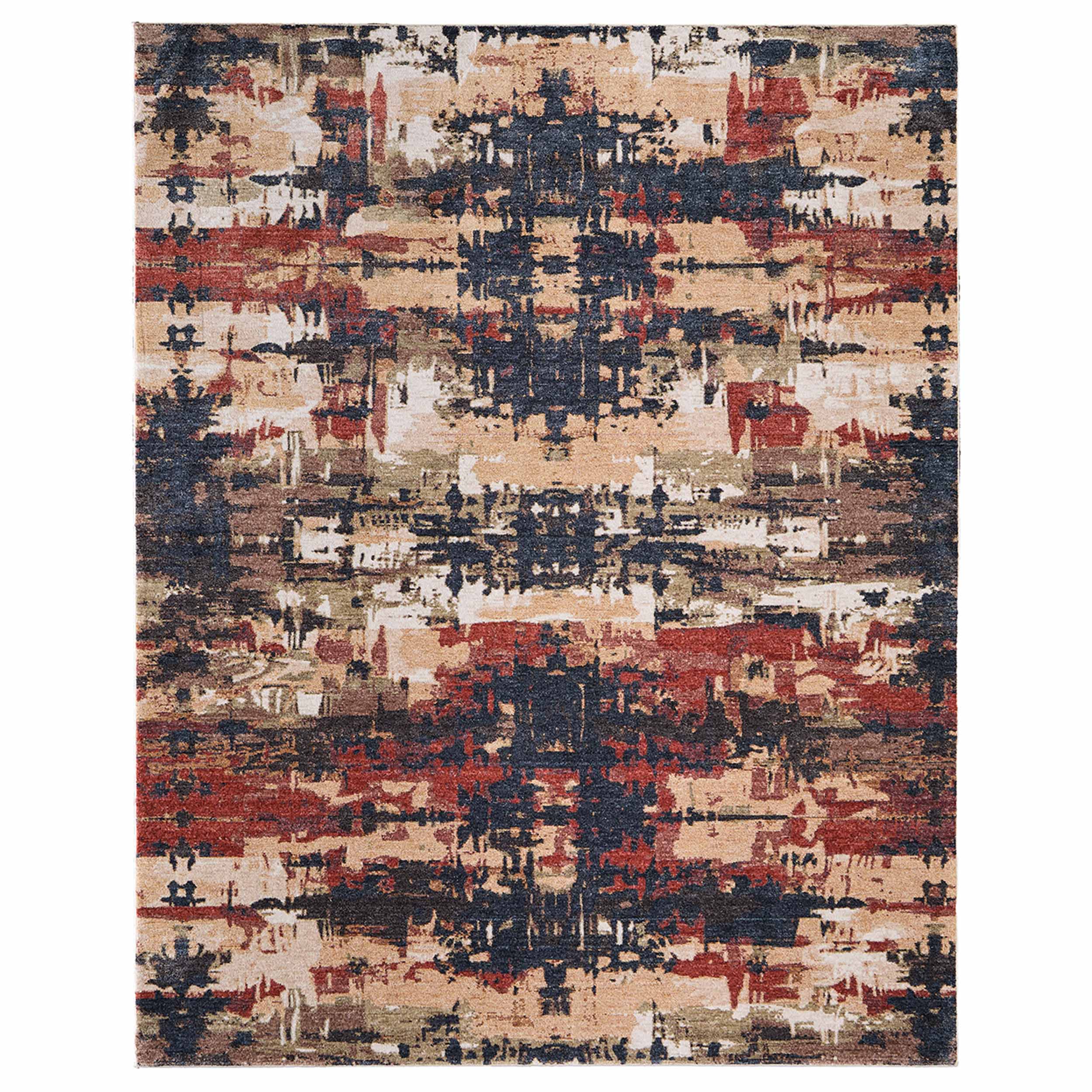 Feizy Rug Pearson 39SQF, Dark Blue/Rust
