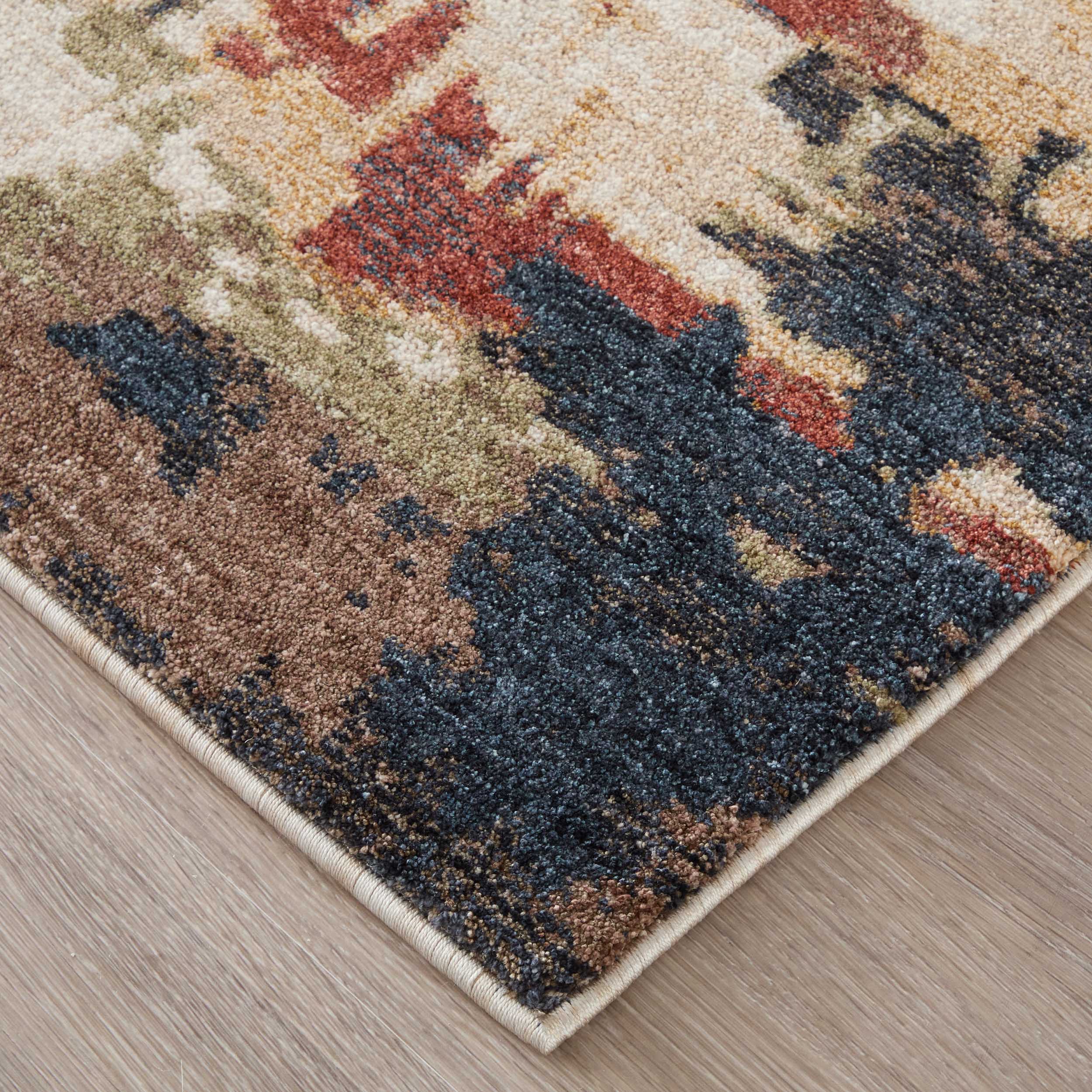 Feizy Rug Pearson 39SQF, Dark Blue/Rust - Image 2